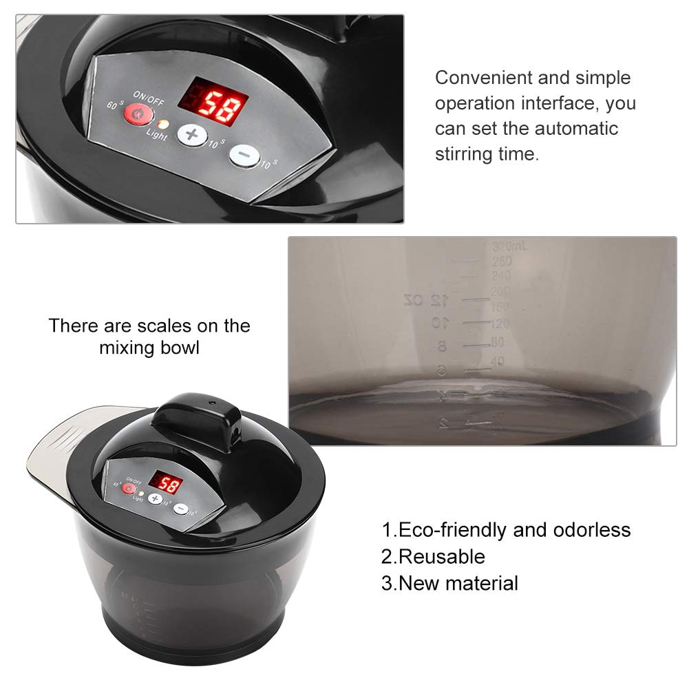 Rbsd Electric Mixer, Electric Blender, With Scales Mixing Bowl, Us Plug Automatic Dye Cream Blender For Hair Salon Home