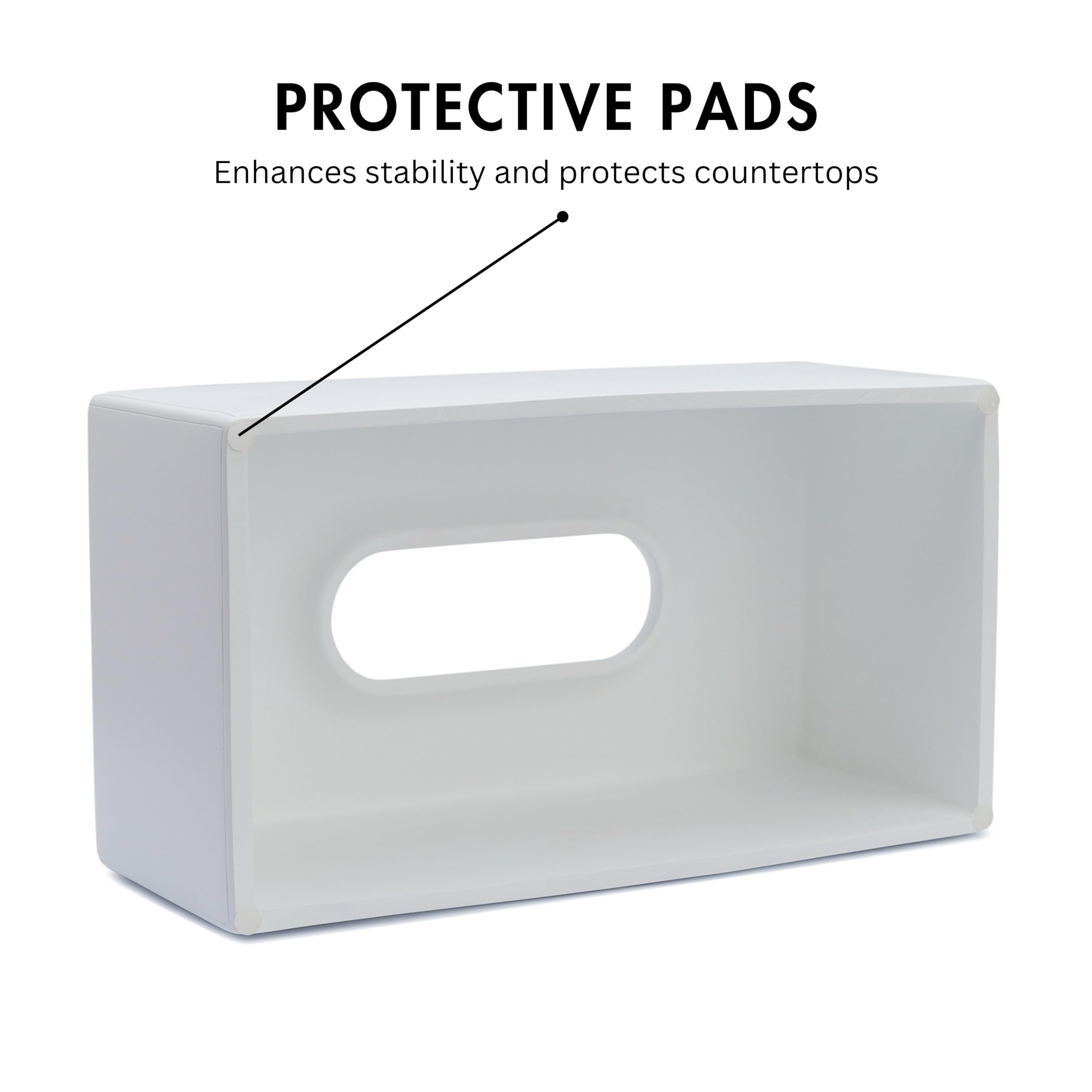 Yew Design Matte White Tissue Box Cover Rectangular, Facial Tissue Dispenser For Bathroom, Kitchen, Bedroom, Office, Hotel, Rest