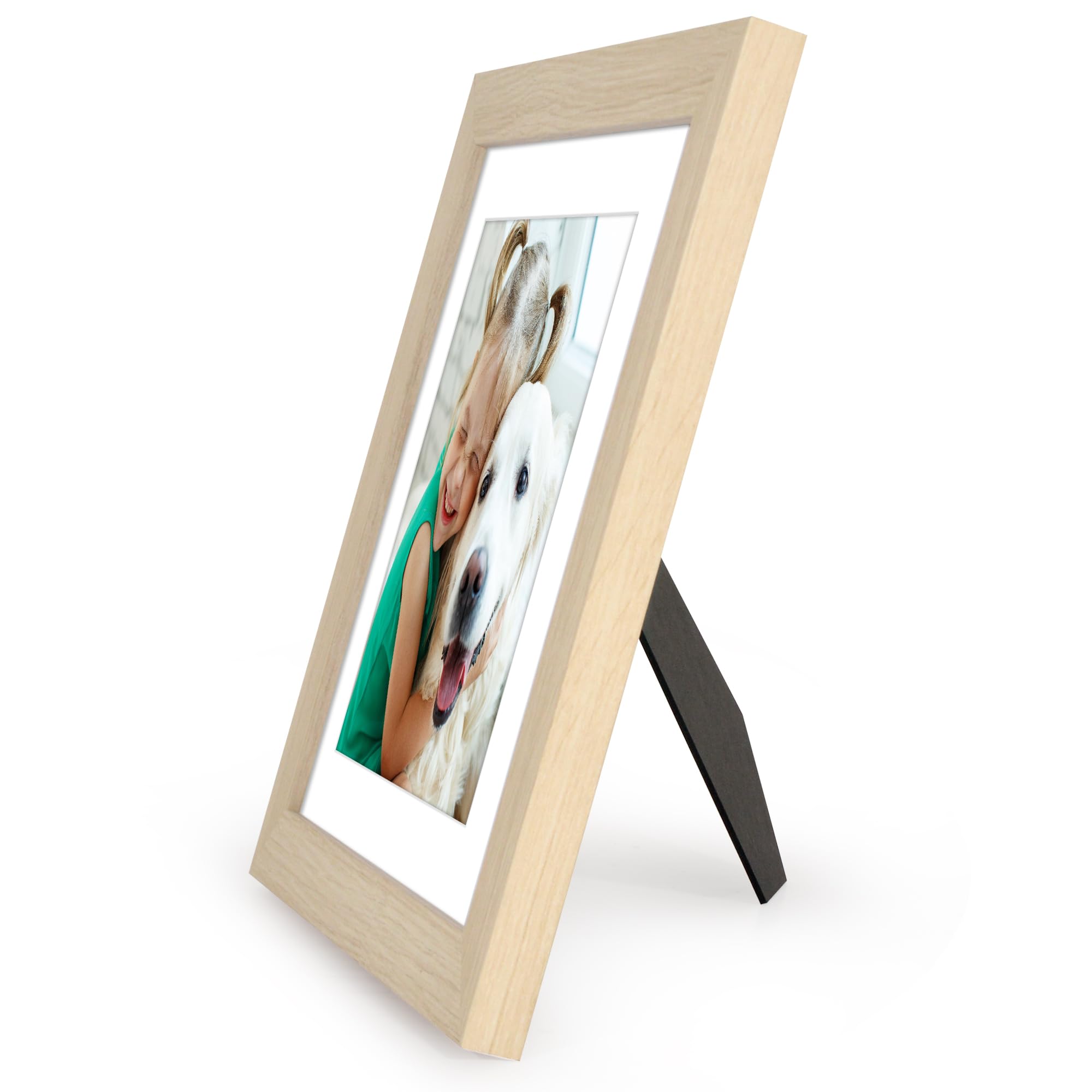 Americanflat 10x10 Picture Frame with Shatter-Resistant Glass - Use as 8x8 Frame with Mat or Display 10x10 Photo Without Mat - H