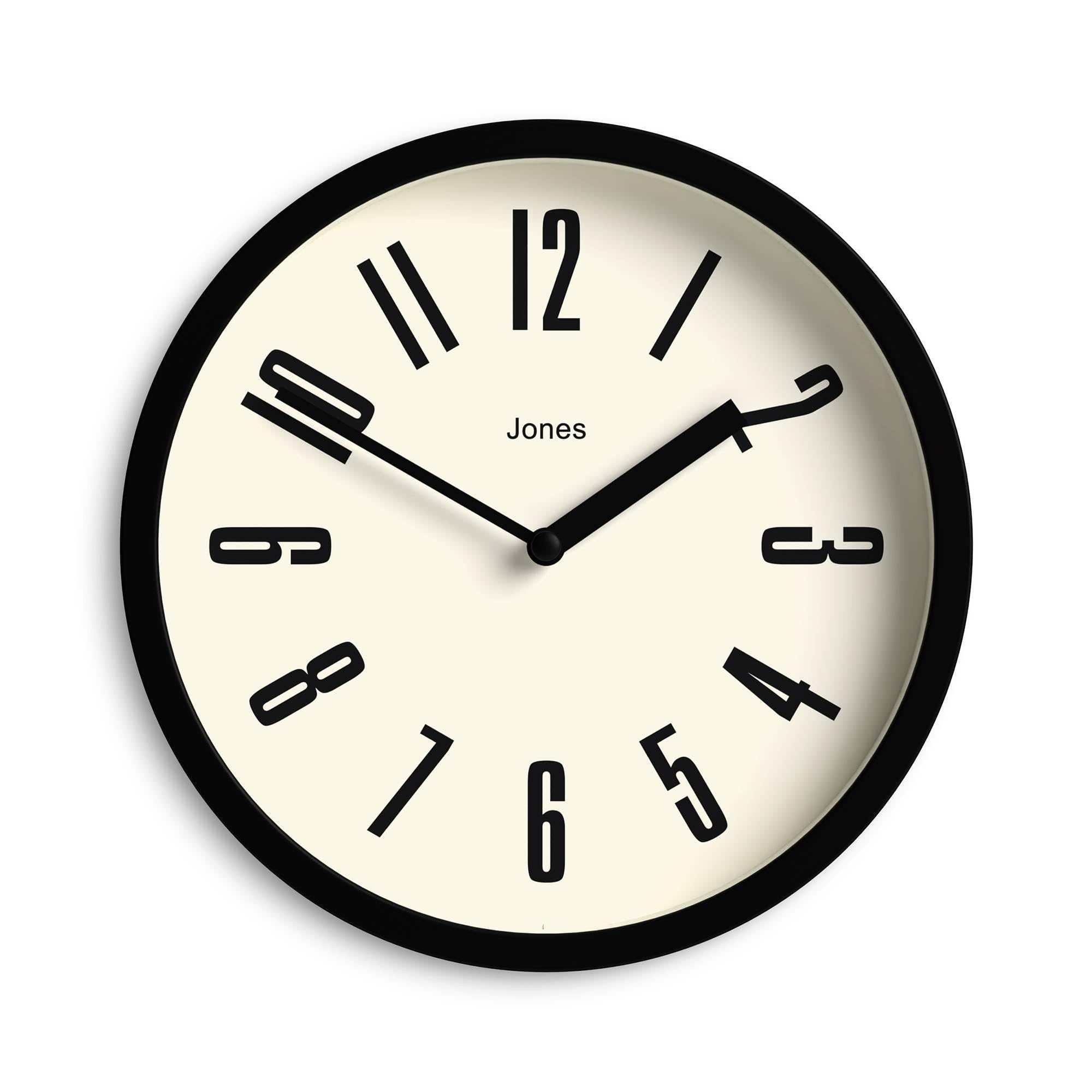 Jones Clocks  Hot Tub Wall Clock - Small Round Clock - Retro Wall Clock - Office Clock - Kitchen Clock - Living Room Clock - Mod