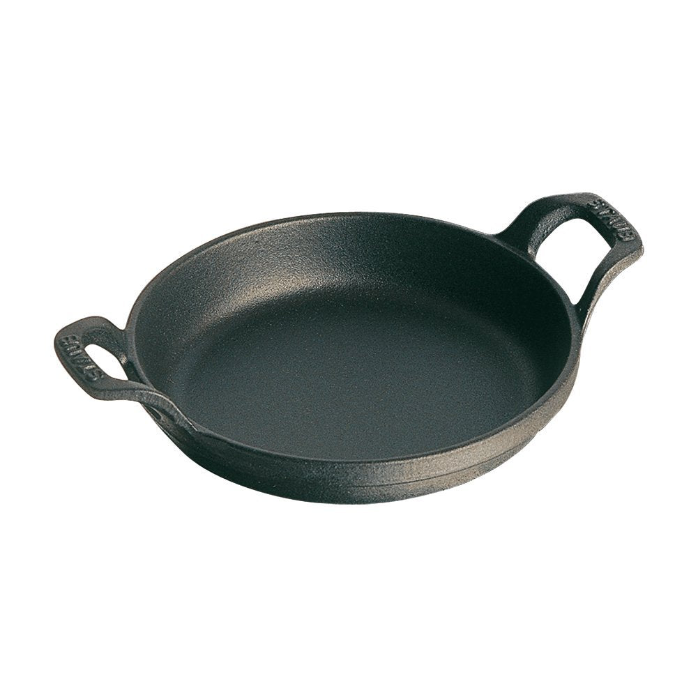 Staub Cast Iron 7.5-Inch Round Gratin Baking Dish - Matte Black, Made In France