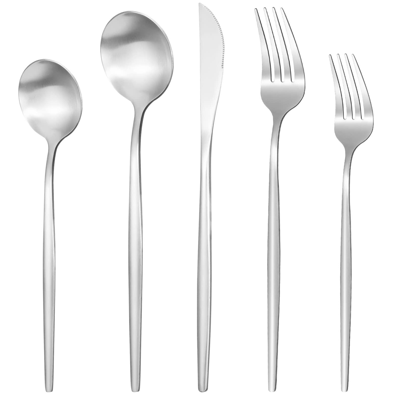Silverware Set For 8, 40 Piece Flatware Set, Cutlery Tableware Set Include Spoons And Forks Set, Stainless Steel Utensil Set, Ma