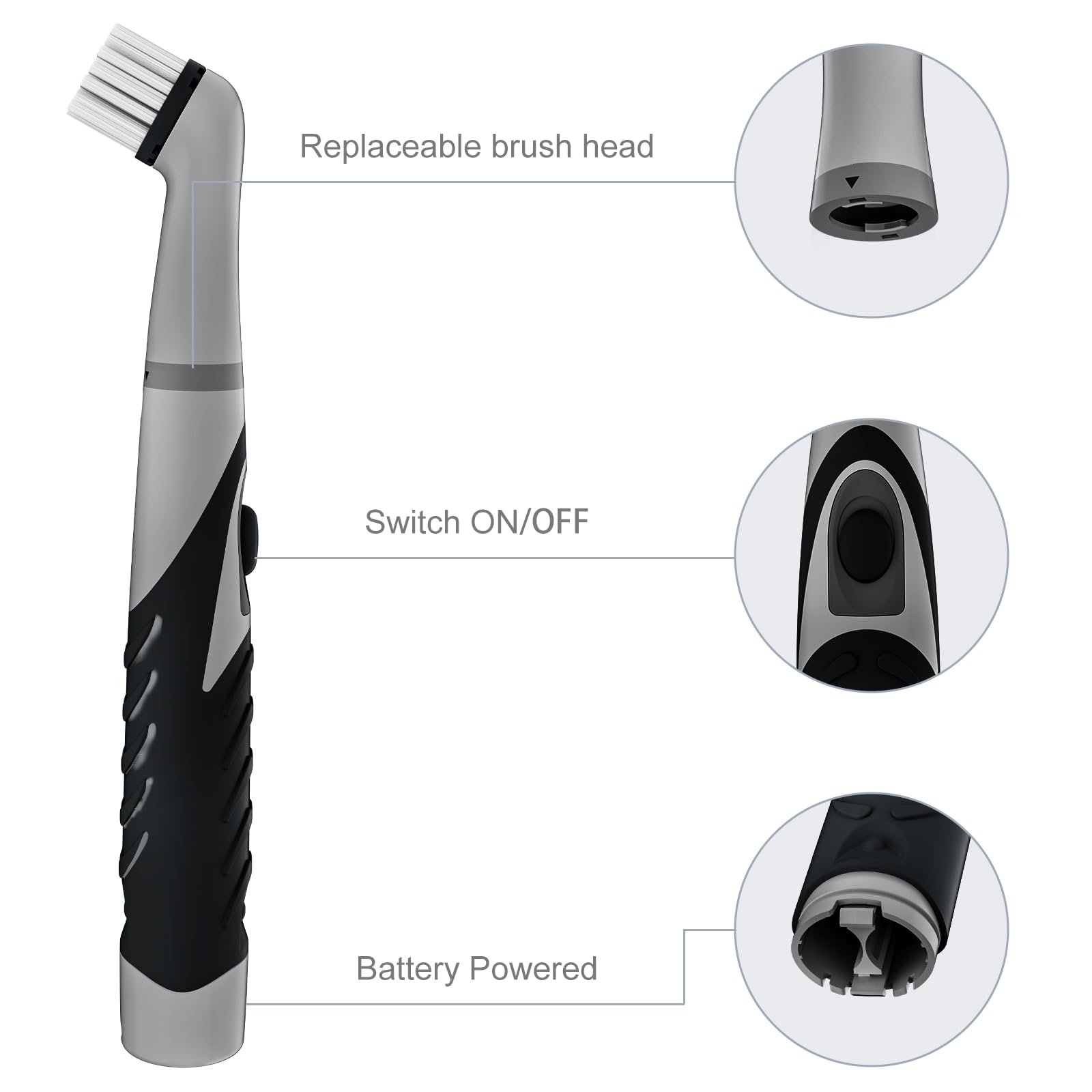 Electric Cleaning Brush With 4 In 1 Multiple Brush Heads, Indoor Household Cordless Motorized Brush For Bathroom Toilet Kitchen