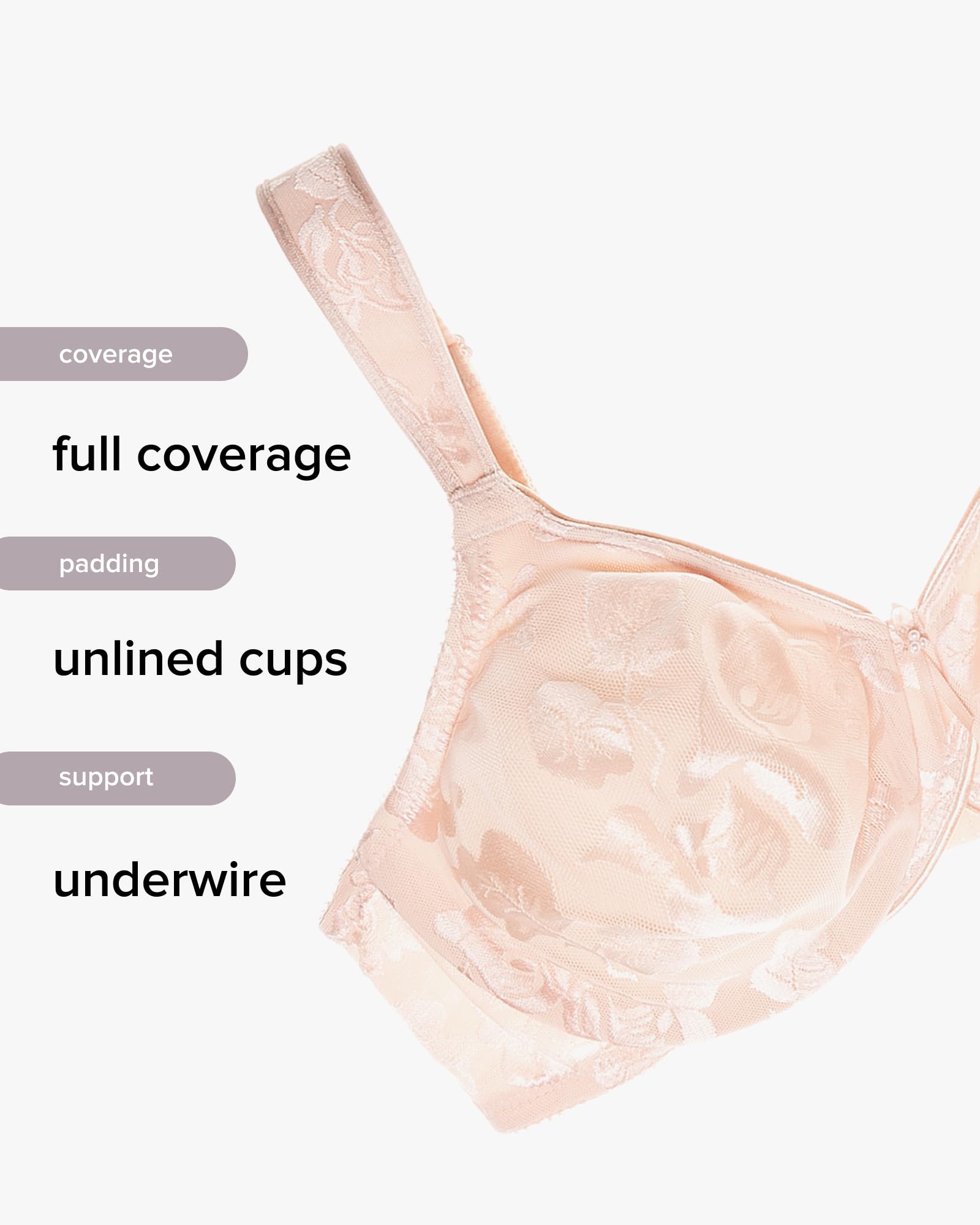 Wacoal Womens Awareness Full Figure Underwire Bra, Sand, 36Ddd