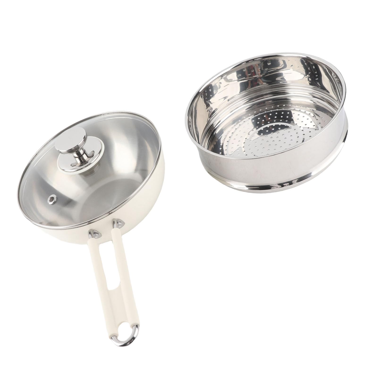 Rengue 316 Stainless Steel Saucepan with Steaming Basket, Non Stick