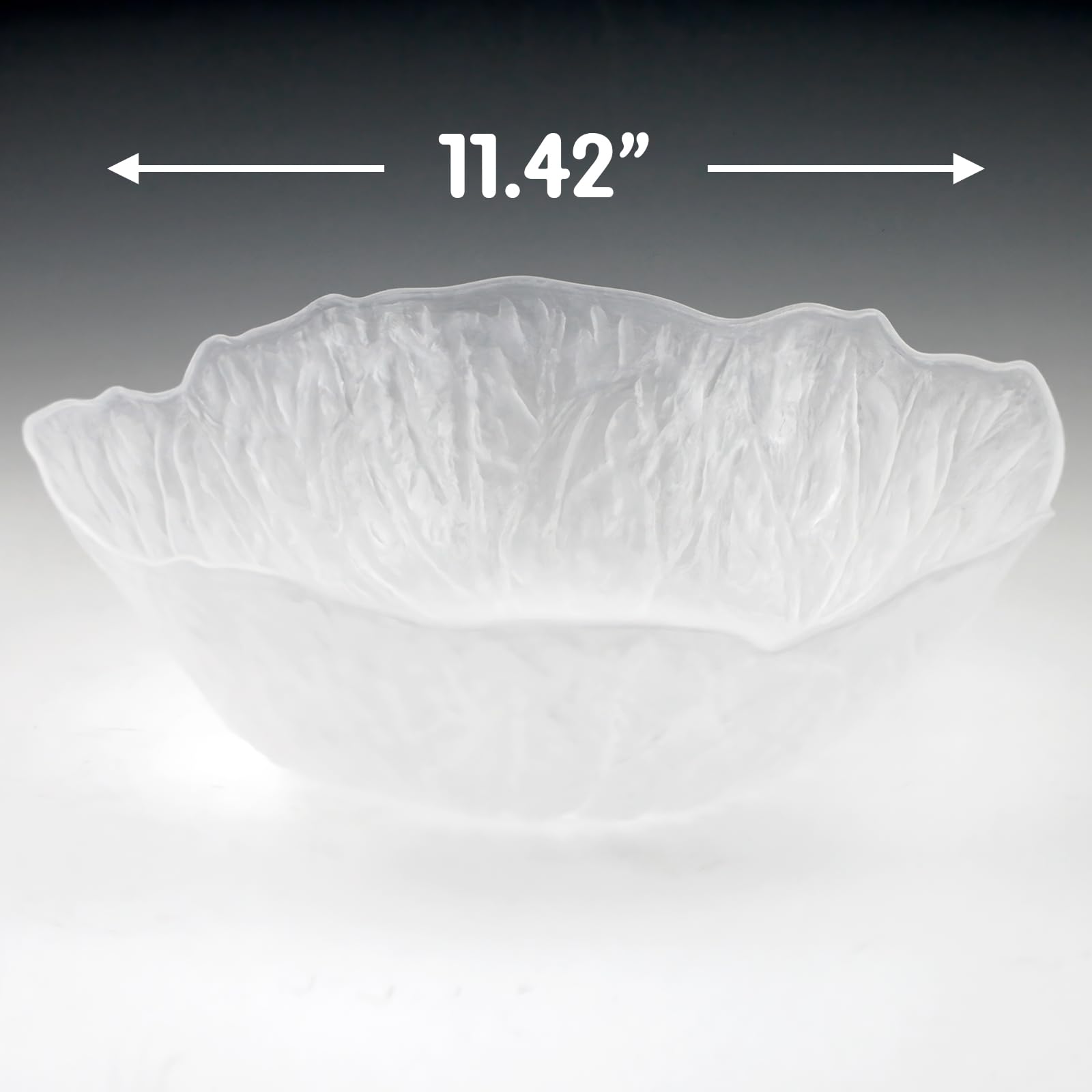 Maryland Clear Plastic Cabbage Bowl, (2 Qt.) 1 Pc. - Disposable & Classic Design, Perfect For Parties, Weddings, Events, Special