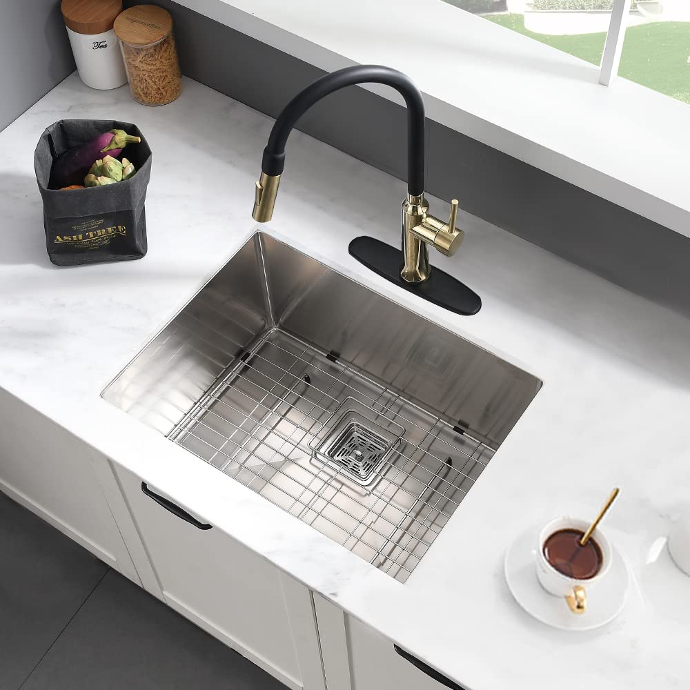 Boomhoze Undermount Laundry Sink, 23 X 19 X 12 Inch Stainless Steel Undermount Utility Sink Deep Laundry Room Sink 16 Gauge Sing