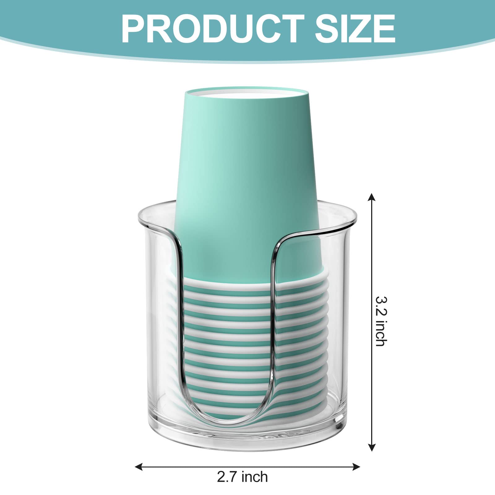 Byaway Bathroom Cup Dispenser,Small Disposable Paper Cup Holder,Compact Mouthwash Cups Holder Pc Cup Dispenser For Bathroom Vani
