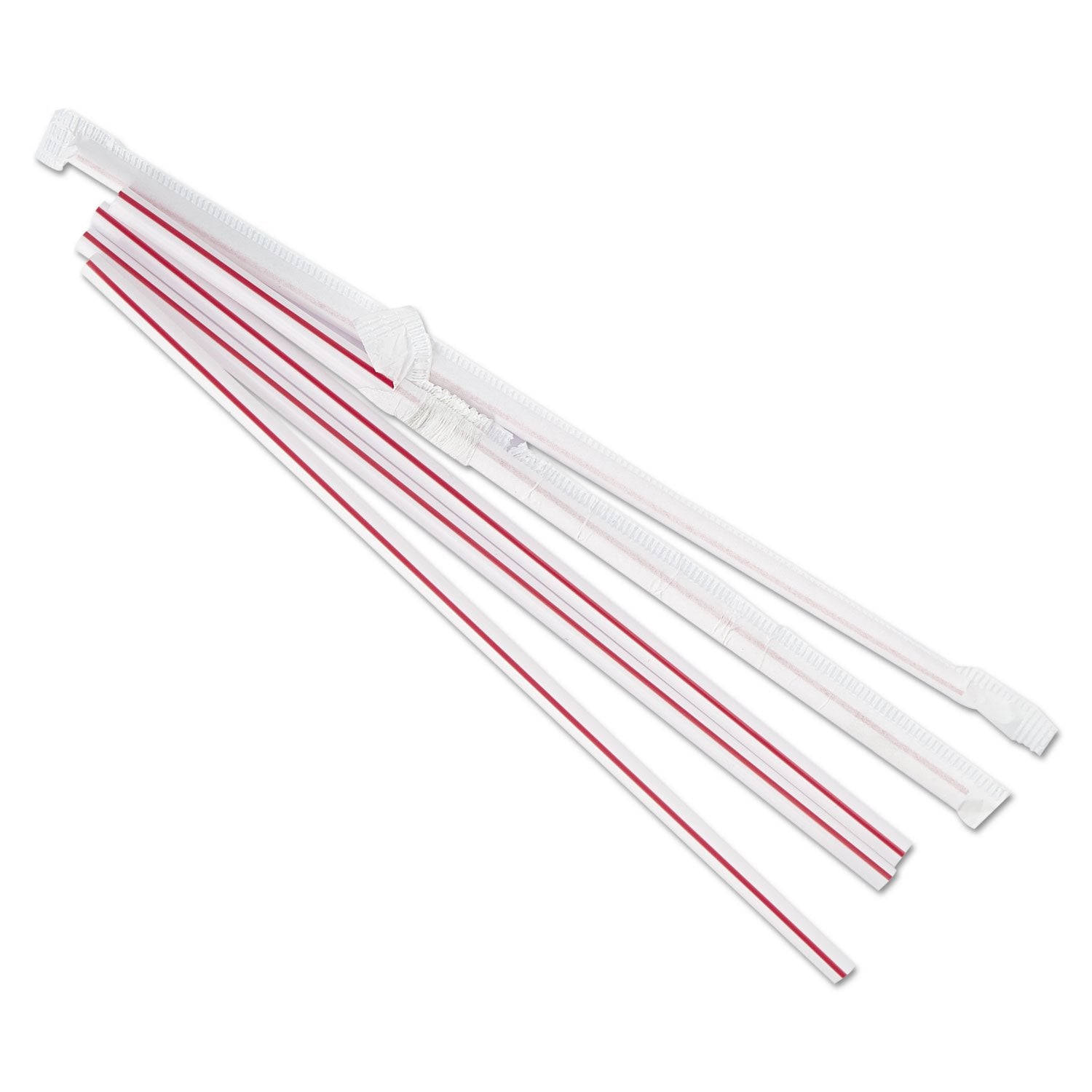 Boardwalk Jstw775S24 Jumbo Straws, 7 3/4-Inch , Plastic, Red W/White Stripe, 500/Pack, 24 Pack/Carton