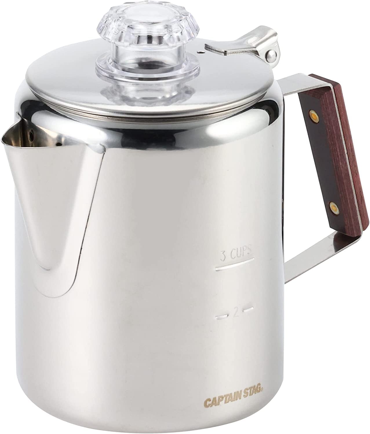 Captain Stag 18-8 Stainless Steel Percolator 3 Cup M-1225