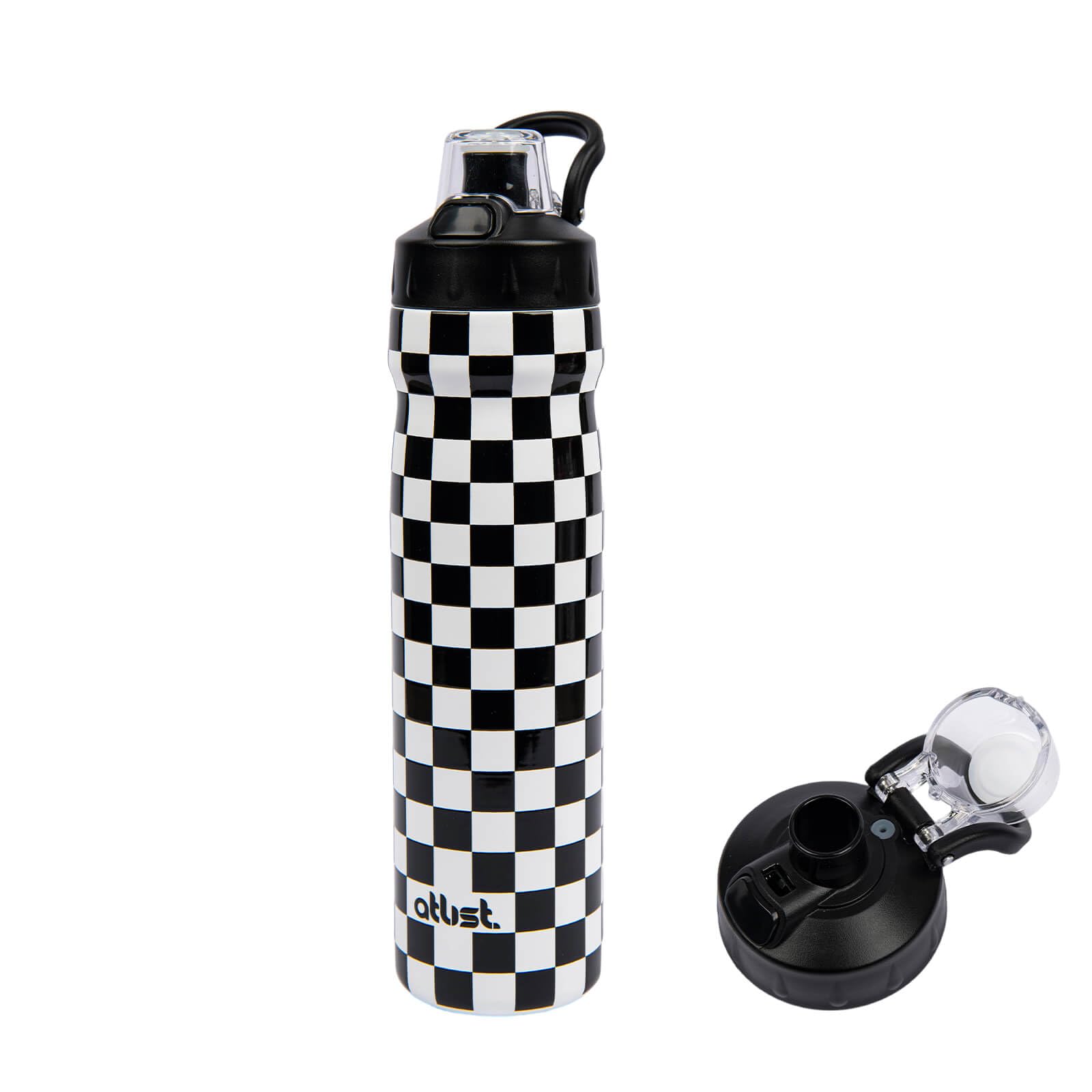 ATLIST Magnetic Water Bottle with Straw 25 oz  Stainless Steel Insulated Tumbler for Gym & Bike (Fits Holders)  Leak Proof Pop