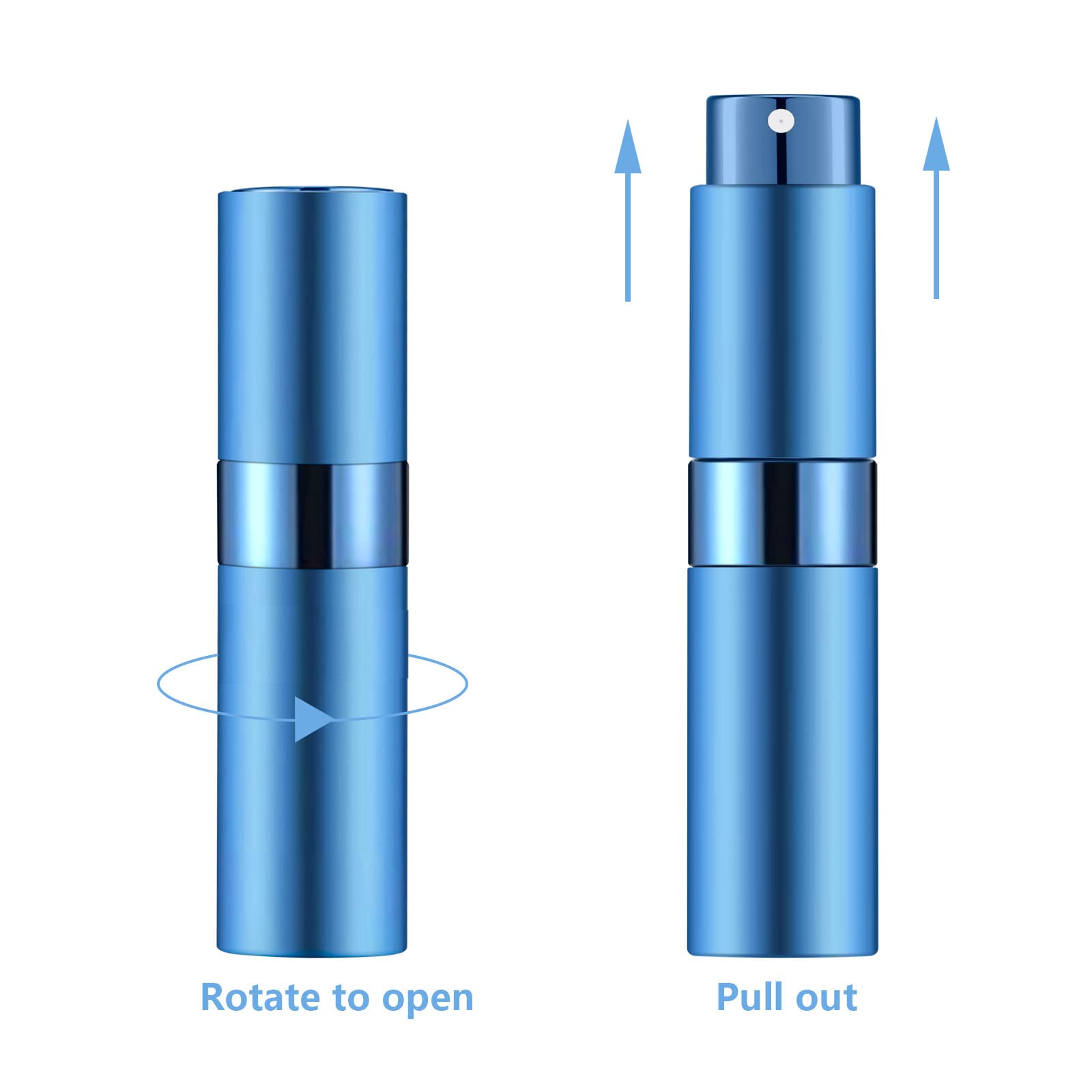 Lil Ray 8Ml Portable Mini Perfume Atomizer(7 Pcs) Refilable Empty Small Spray Bottle With Lifting Nozzle For Travel, Pocket Colo