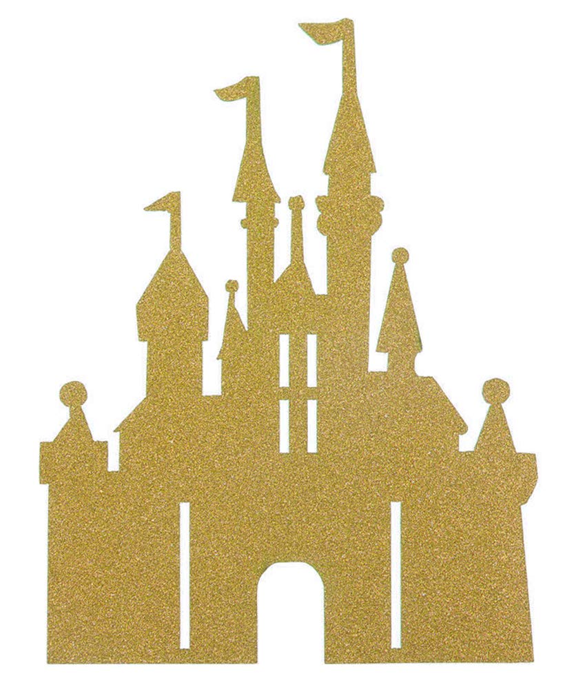 Flairs New York Happy Birthday Decorations Cake Toppers Party Props (Pack Of 1 Cake Topper, Gold Glitter Princess Castle)