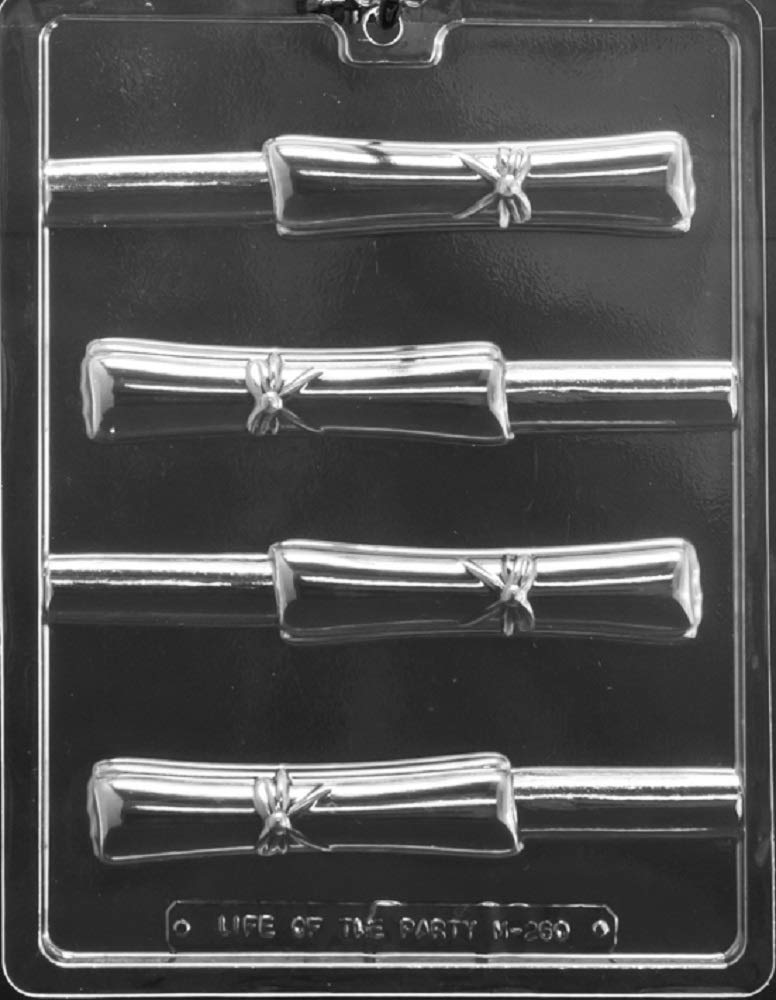 Grandmama'S Goodies M260 Diploma Graduate Graduation Pretzel Chocolate Candy Soap Mold With Exclusive Molding Instructions