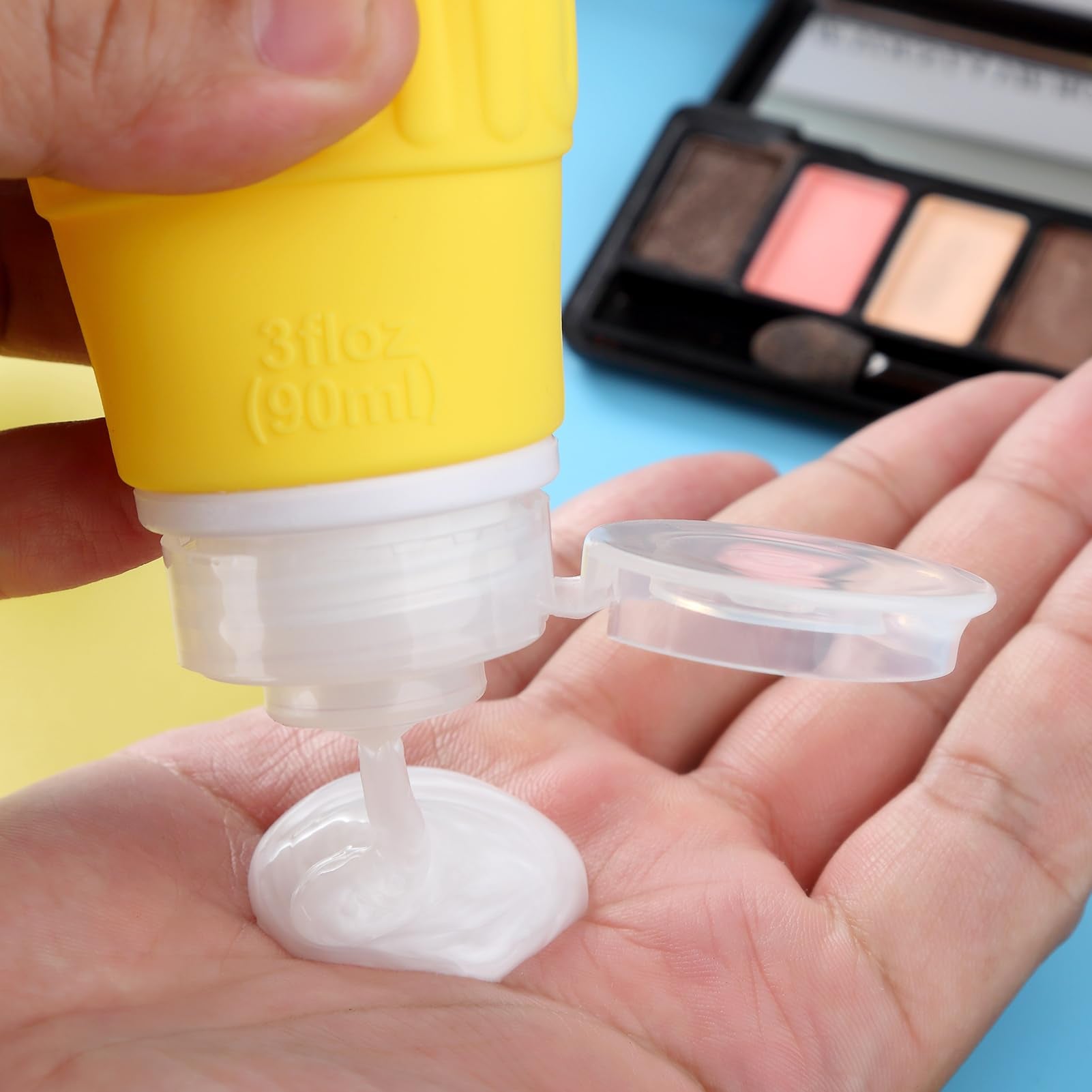 Mrsdry Travel Bottles For Toiletries, Bpa Free Leak Proof Reusable Silicone Bottles, Tsa Approved 3Oz Travel Size Bottles, Trave