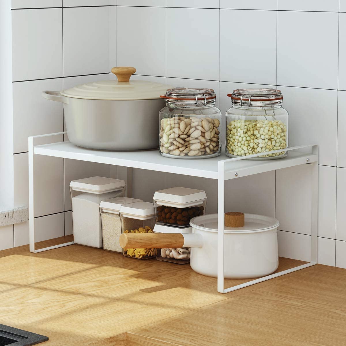 Indian Decor. 28289 Countertop Organizer, Cupboard Stand Spice Rack, Cabinet Pantry Shelf, Organization And Storage For Kitchen 