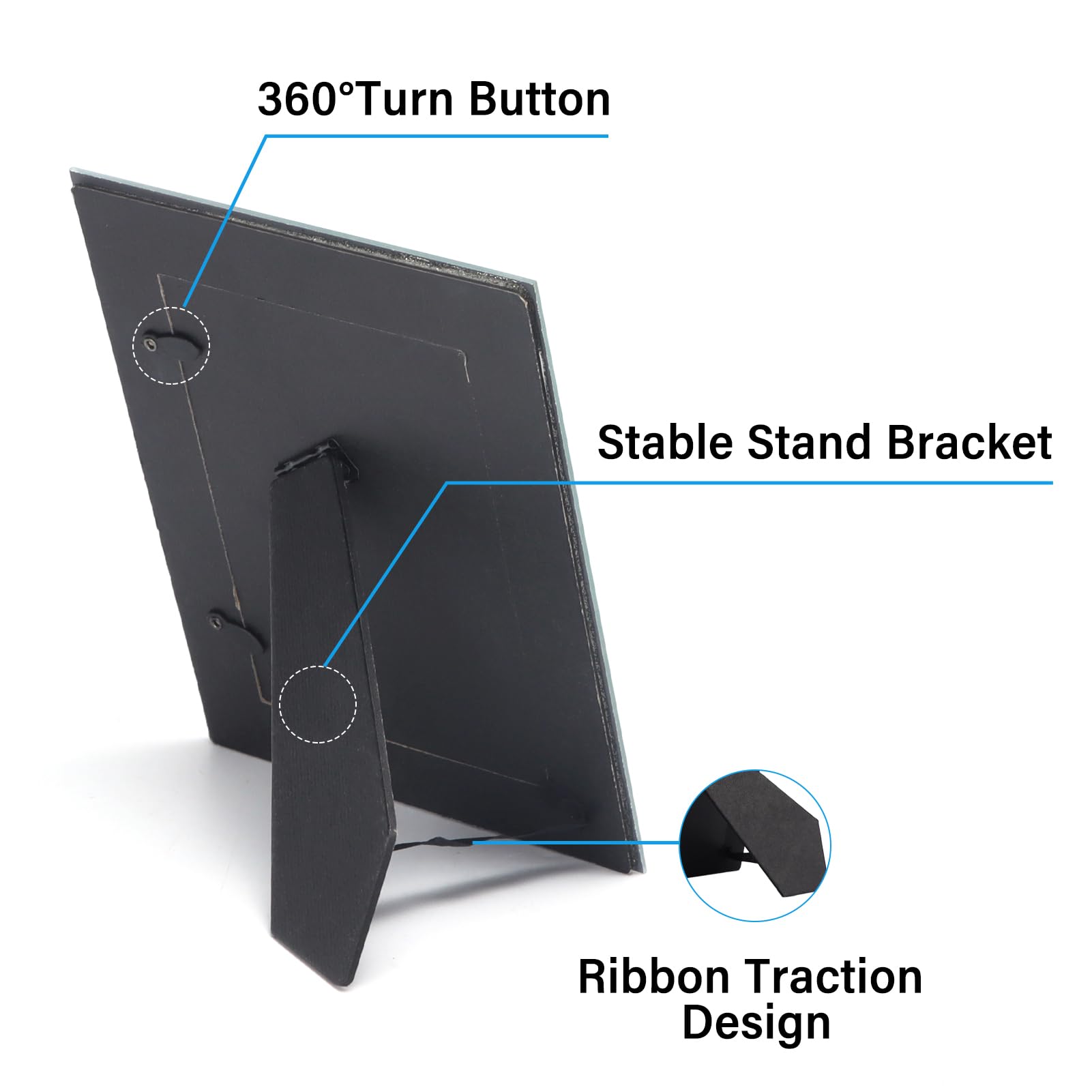 HORLIMER 12 Pack 4x6 Picture Frame, Sparkle Glass Photo Frames 4 by 6 for Tabletop, Horizontally or Vertically