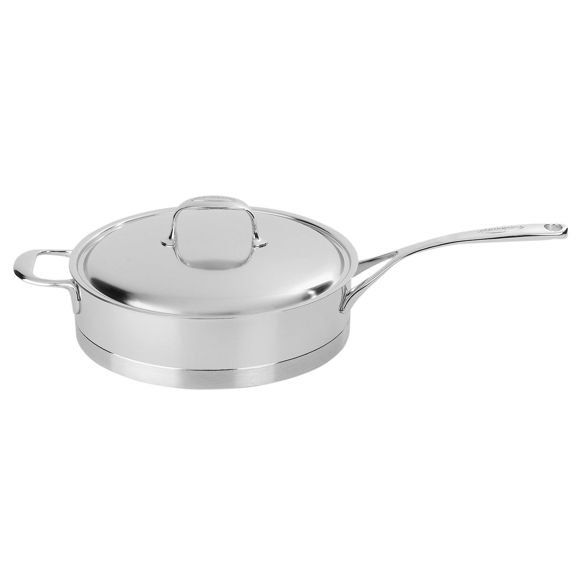 Demeyere Atlantis, 11-INCH, 5.1-qt SAUT   Stainless Steel Saute Pan with Helper Handle, 4.2 quarts, Silver