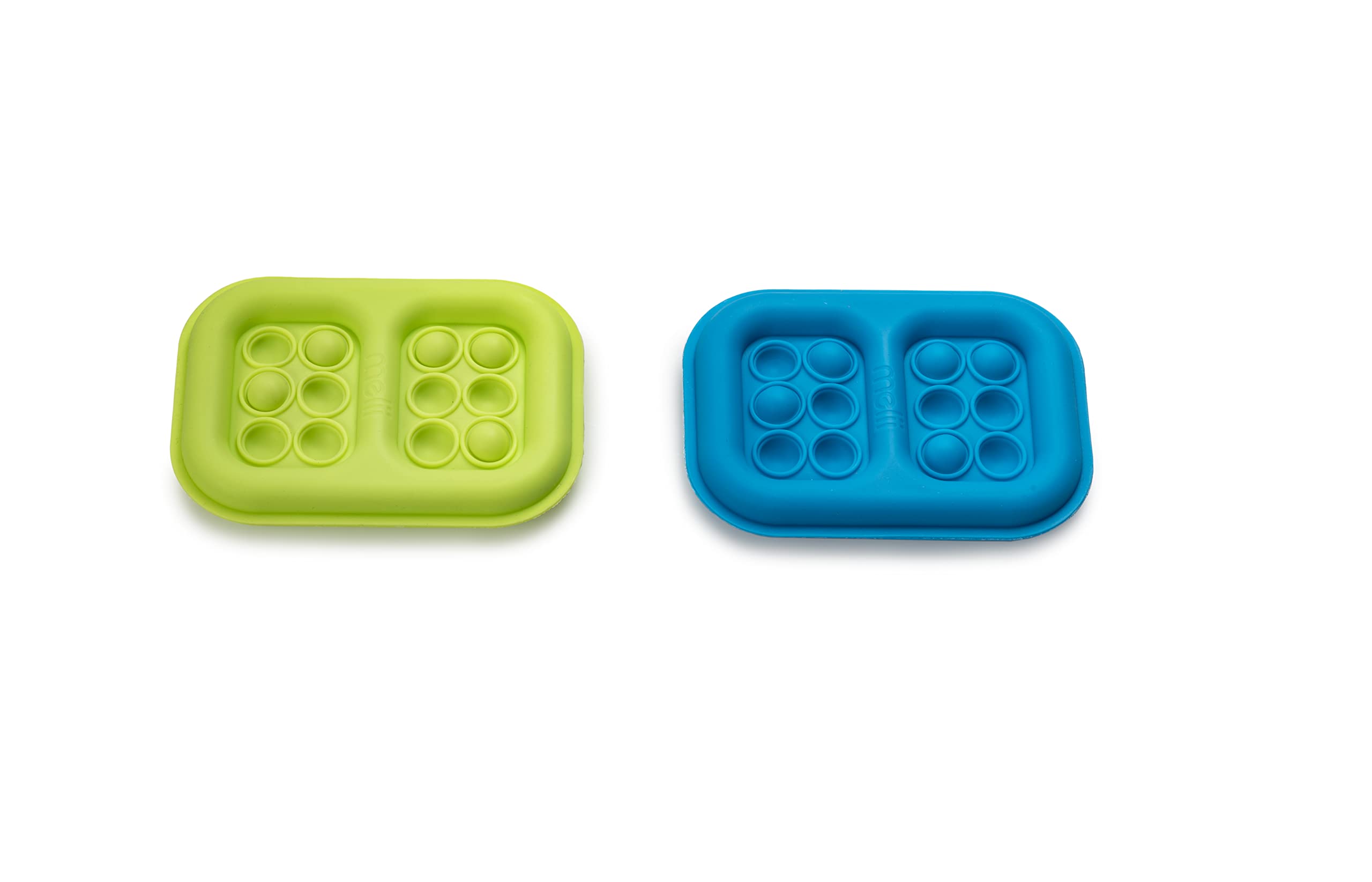 Melii Pop-It Fidget Toy Ice Pack For Kids Lunch Boxes (2 Pack, Blue & Lime)