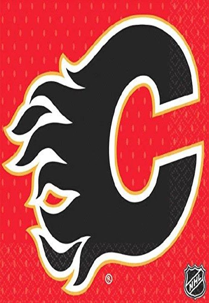 Calgary Flames Party Napkins - 5'' X 5'' | Pack Of 16