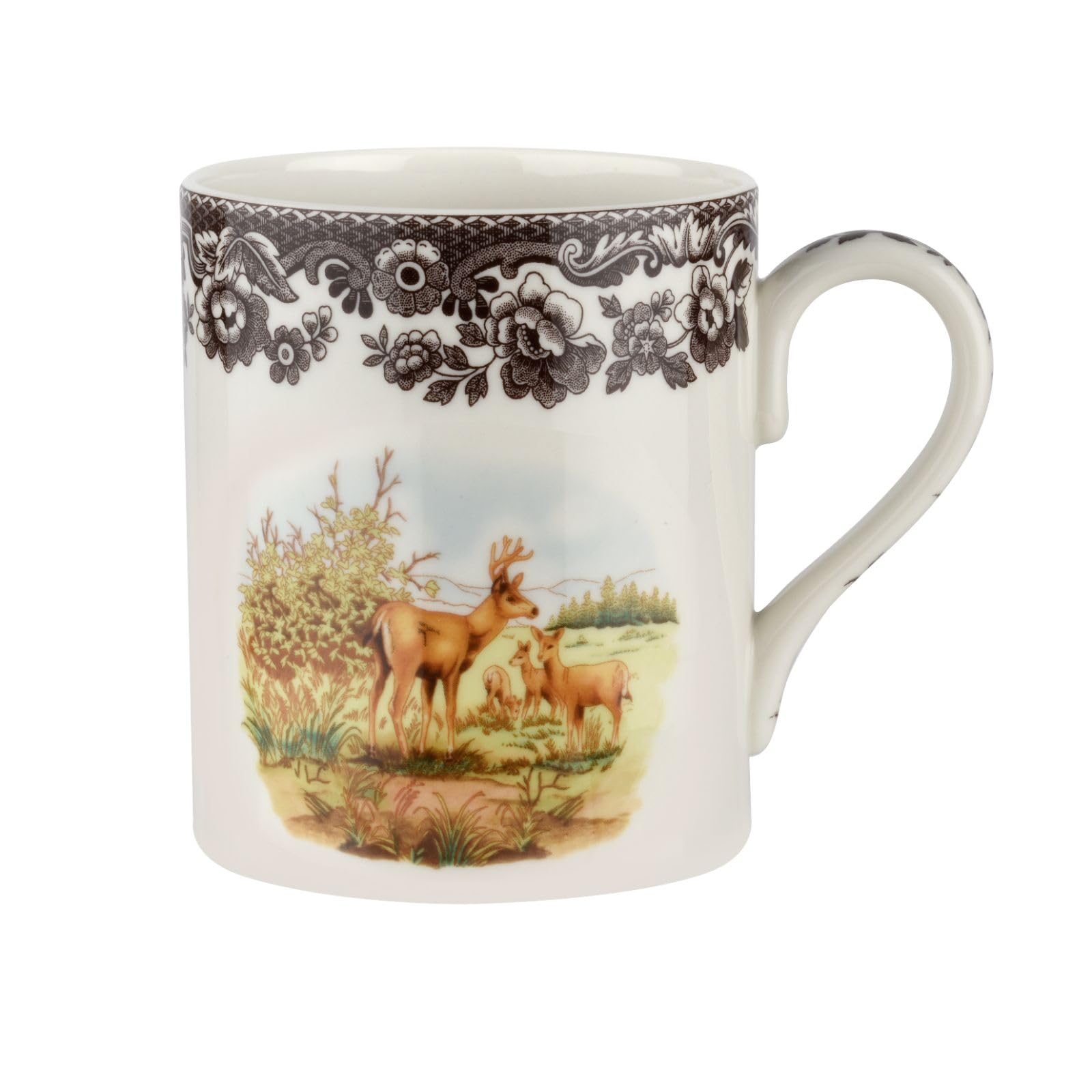 Spode Woodland Mug, Mule Deer, 16 Oz | Coffee Mug with Handle for Hot Beverages | Ideal for Tea, Hot Chocolate, and Other Hot Dr
