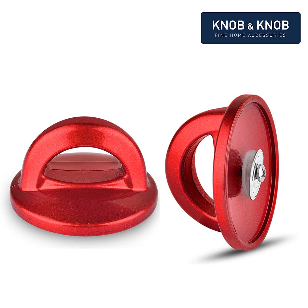 Nokess Universal Pot Lid Replacement Red Knobs Pan Lid Holding Handles (1 Pack)