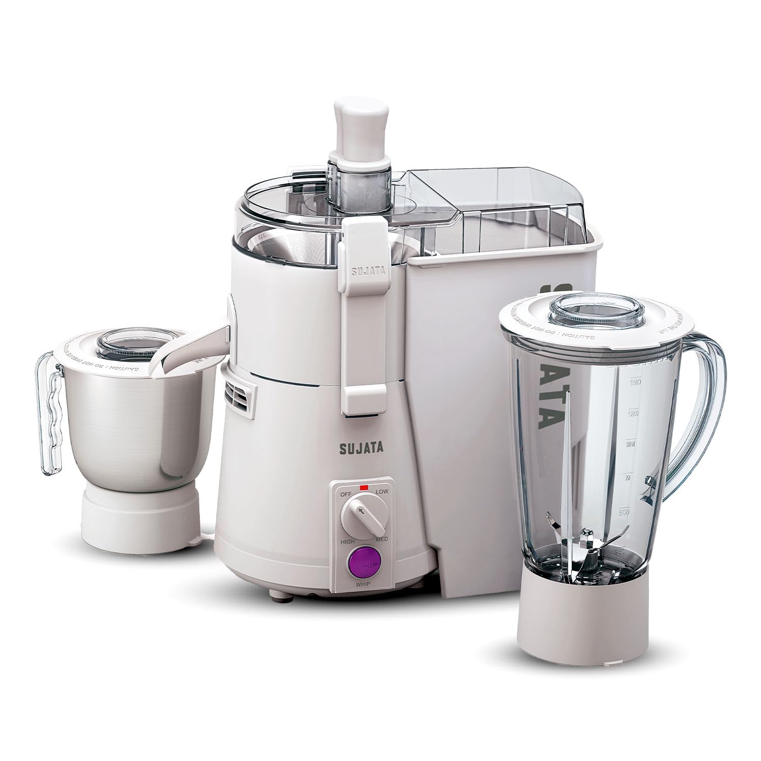 Sujata Powermatic Plus 900 Watts Juicer Mixer Grinder | 22000 Rotations Per Min | 90 Minutes Continuous Running | 2 Versatile Ja