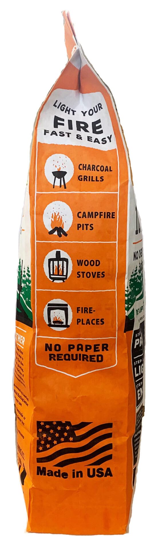 STUMPCHUNKS Stump Chunks SC-15 Firestarter Sticks - 1.5 Cu Ft Natural Wood Kindling - Orange, Black, Brown, White Bag