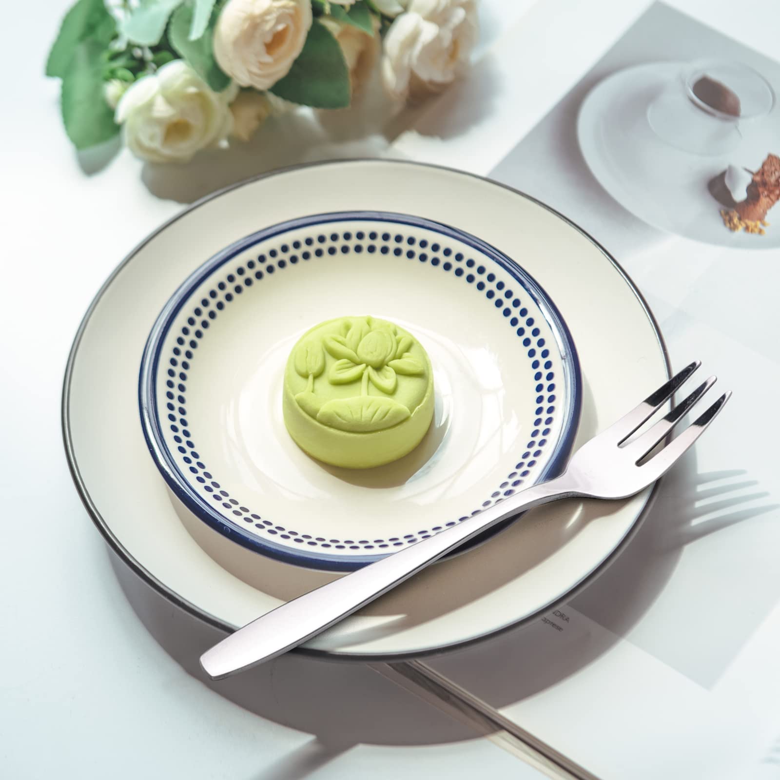 Pekky 12 Piece 3-Tine Cake Forks, Stainless Steel Tasting Appetizer Forks, 6-Inch