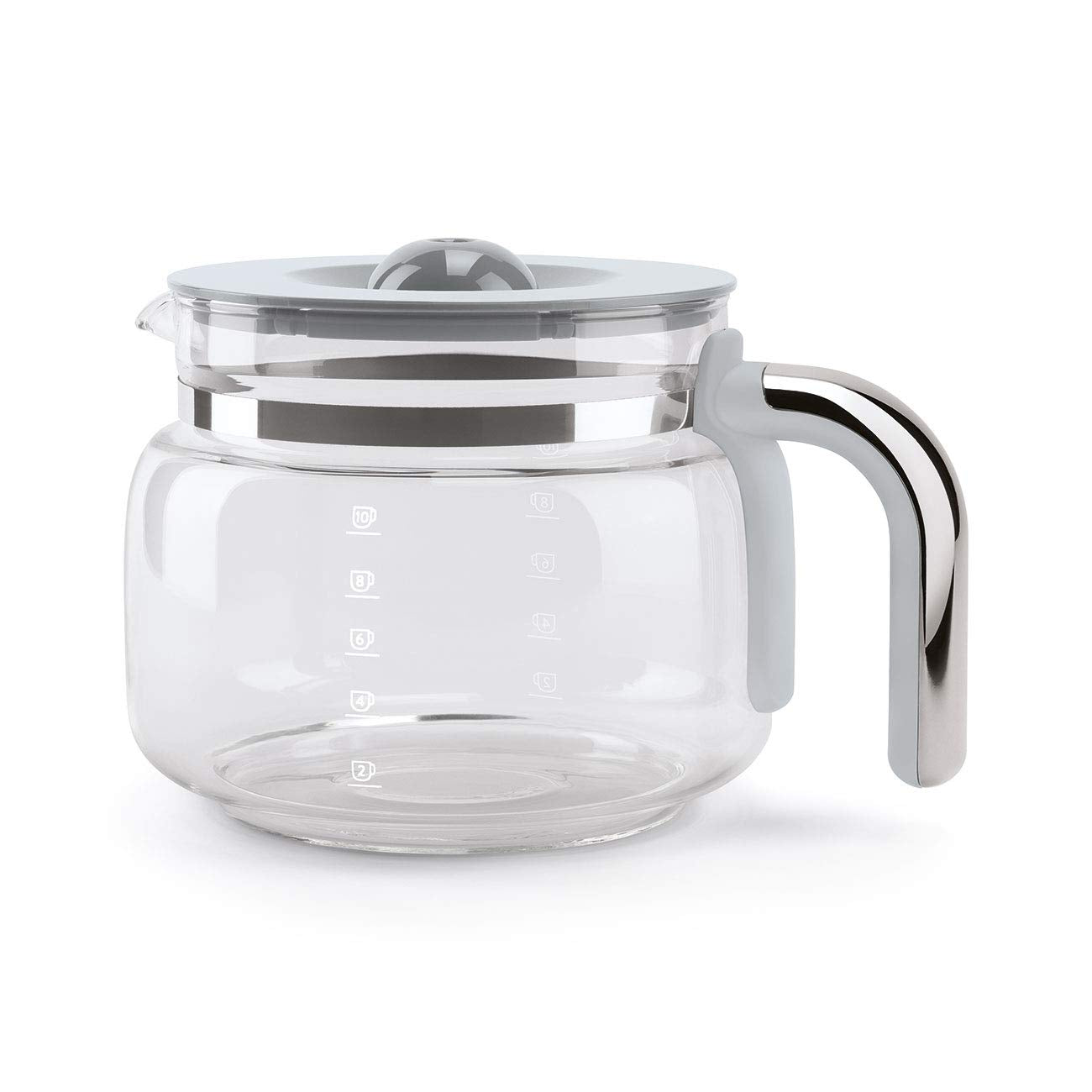 Smeg 50'S Retro Style Aesthetic Drip Coffee Machine With 10 Cup Glass Carafe, Auto Start Feature, Keep Warm Plate, And Two Coffe