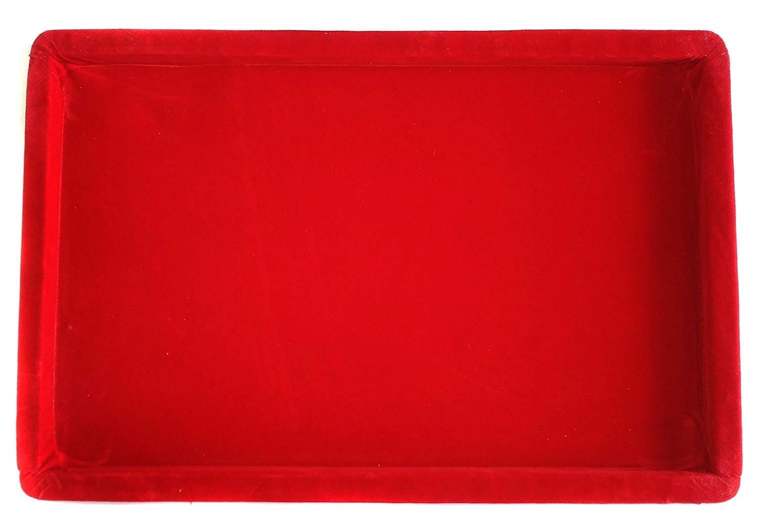 Kwizy Jewellery Display Organizer Tray Red Velvet Beading Tray, 12X8 Inch (1 Pcs Set)