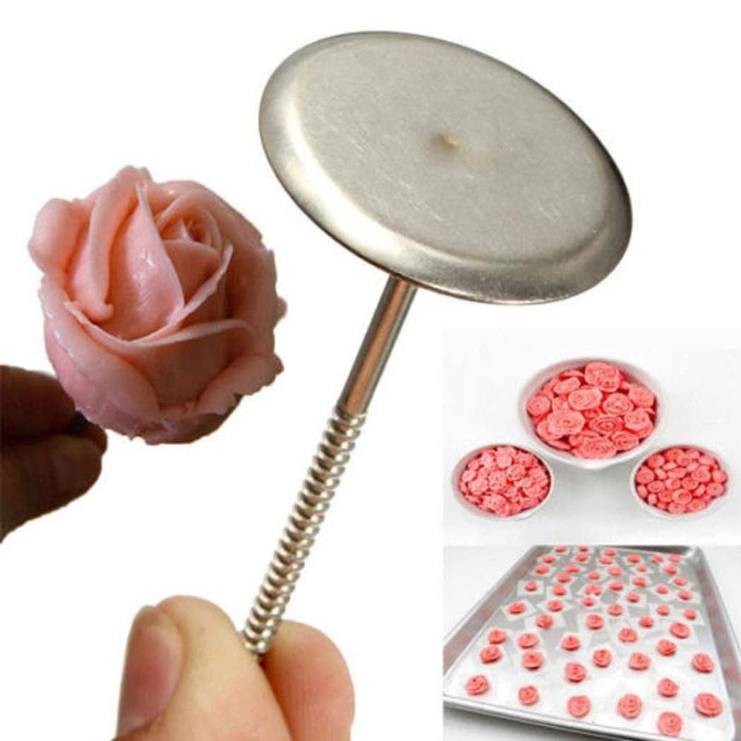 6Pcs Cake Flower Nail Trays Holder Stainless Steel Cake Decorating Supplies Flower Lifters For Icing Flowers Decoration Cake Bak