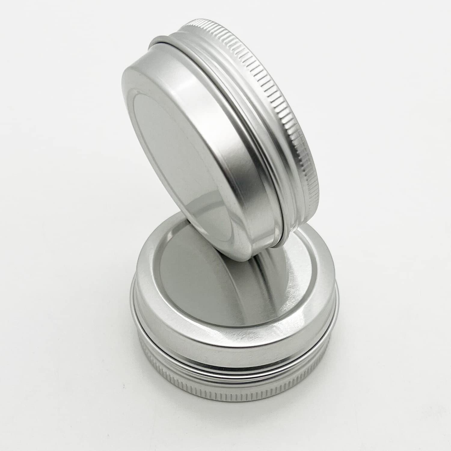 20 Pack 1 Oz Aluminum Tin Jar With Screw Lid 30 Ml Round Refillable Containers