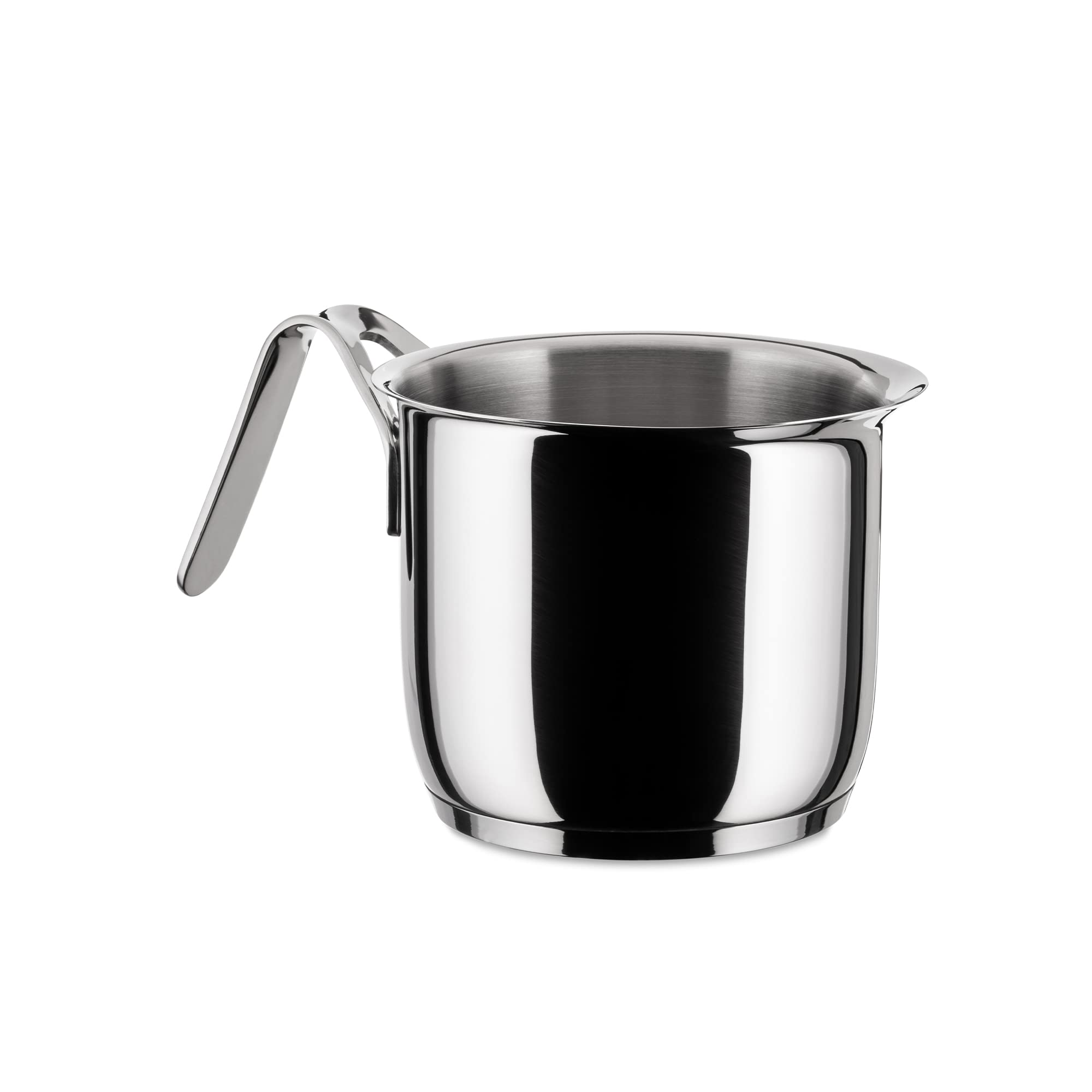 A Di Alessi,Ajm302 ''Pots & Pans'', Milk Boiler In 18/10 Stainless Steel Mirror Polished,2 Qt  Oz