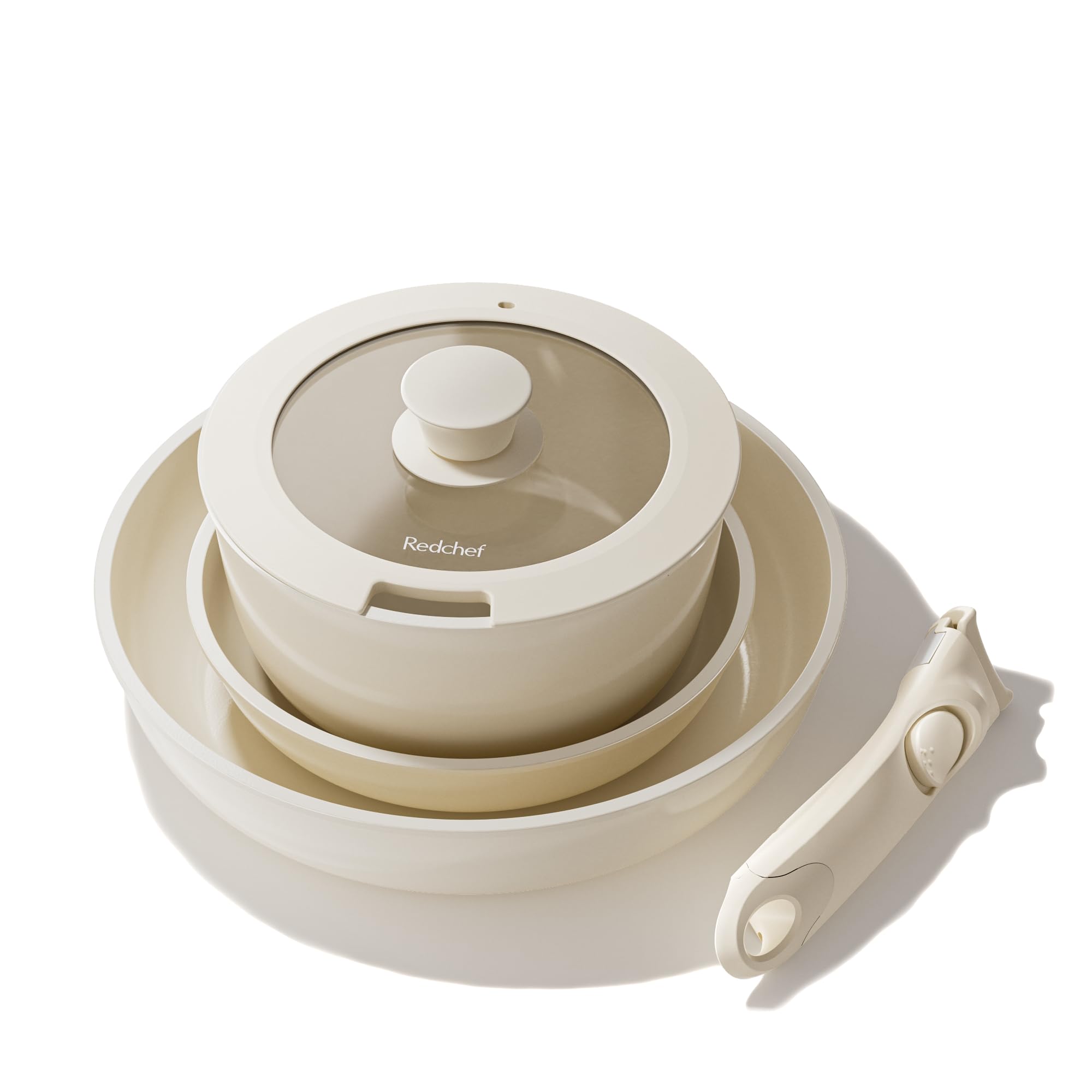 Redchef Truly Non Toxic Pots And Pans Set Non Stick, Ceramic Pot And Pan Set Non Stick, Pfas Ptfe Pfoa Pfos Free, Ceramic Kitche