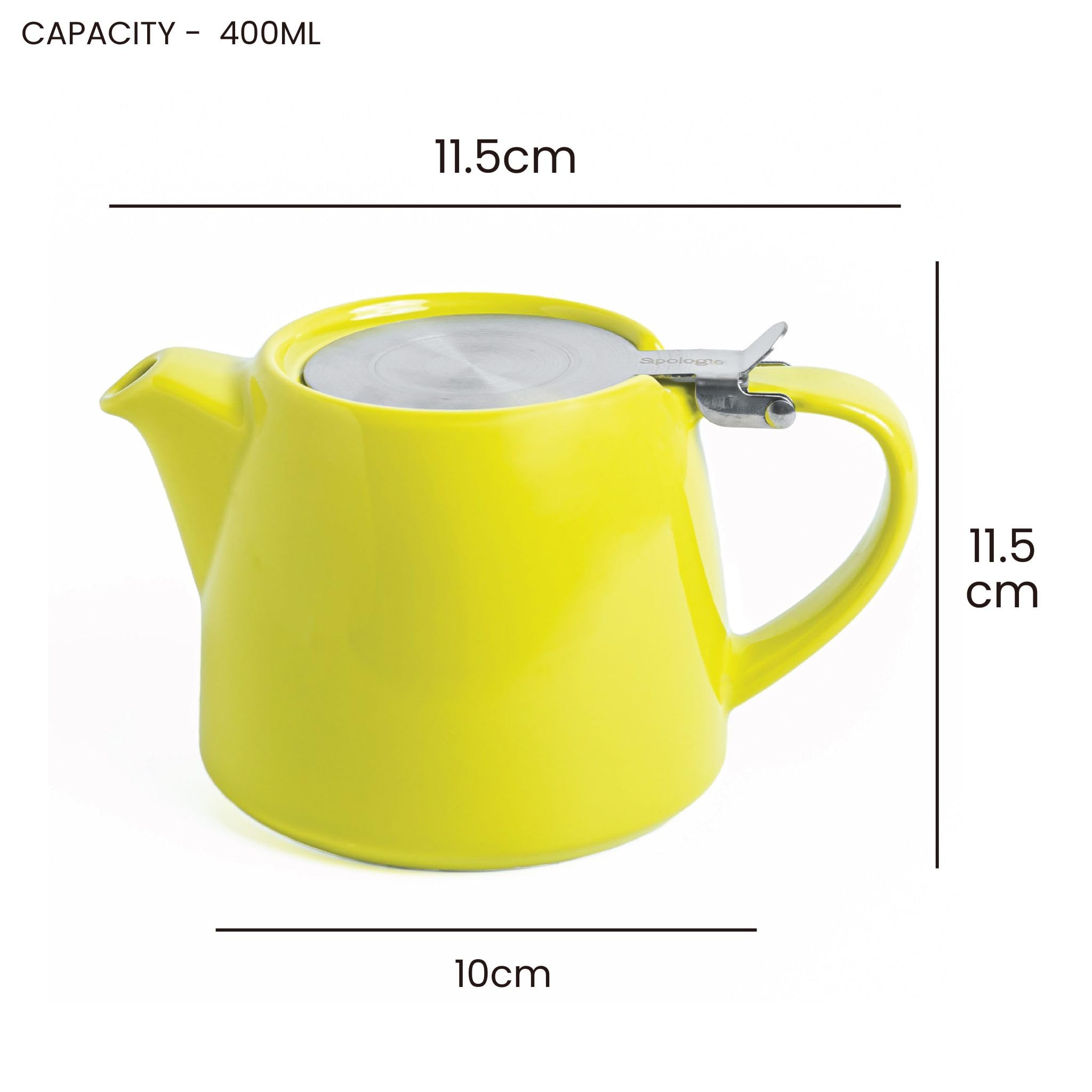 Glenburn Tea Direct Ceramic Teapot Kettle With Infuser  Perfect Loose-Leaf, Flowery, Herbal, Green Tea Maker  High Fired, Finely