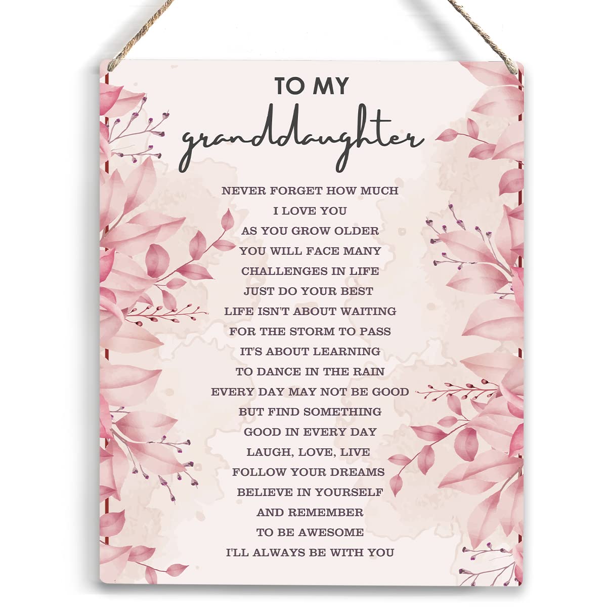 Inspirational Granddaughter Gifts from Grandma How Much I Love You Wooden Hanging Sign Granddaughter Gifts Birthday New Year Chr