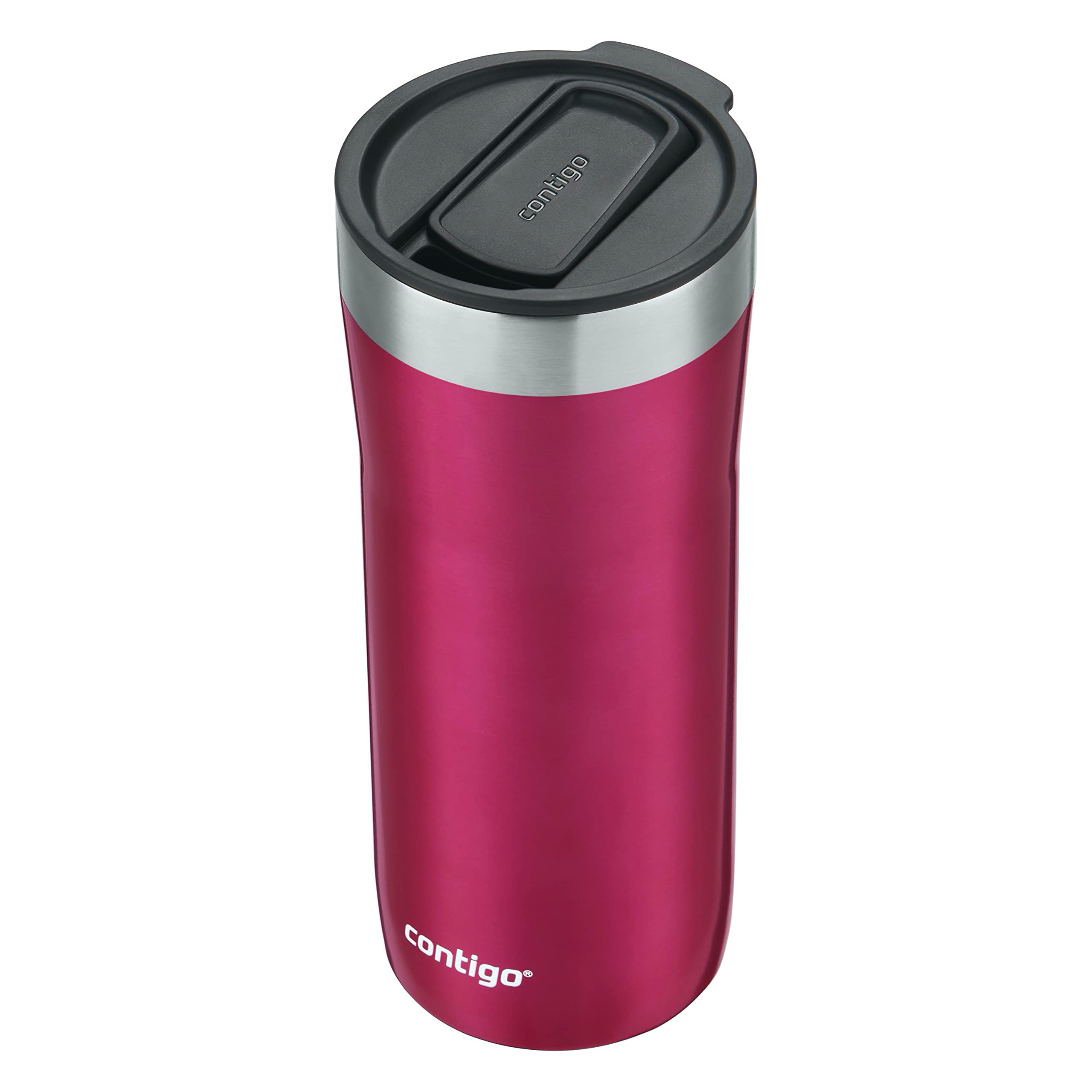Contigo Streeterville Stainless Steel Tumbler With Straw, Dragon Fruit, 24Oz.
