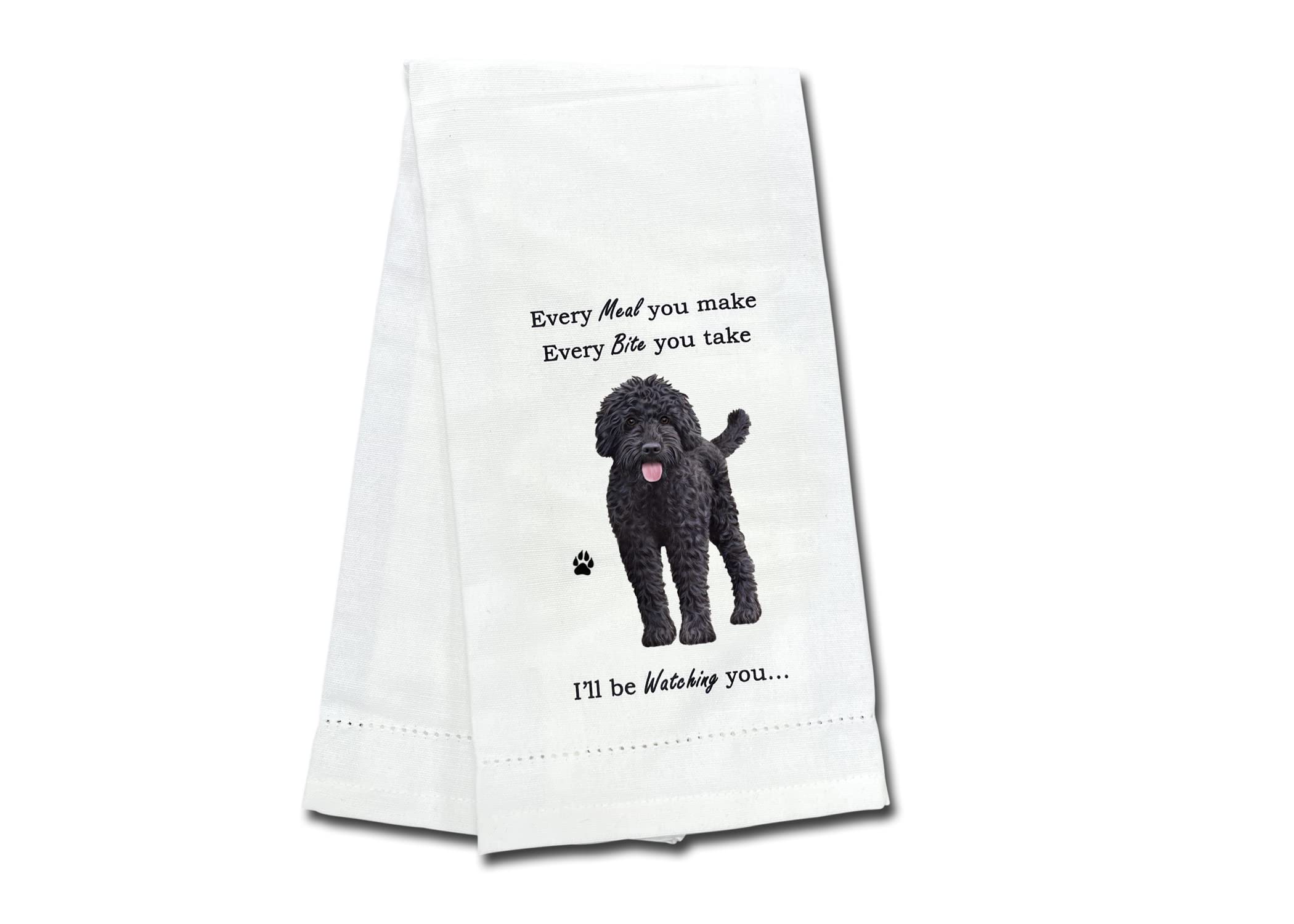 Dark Labradoodle Kitchen Towel - Soft Highly Absorbent - Dark Labradoodle Gifts - Dish Towels For Washing Dishes - Tea Towels -