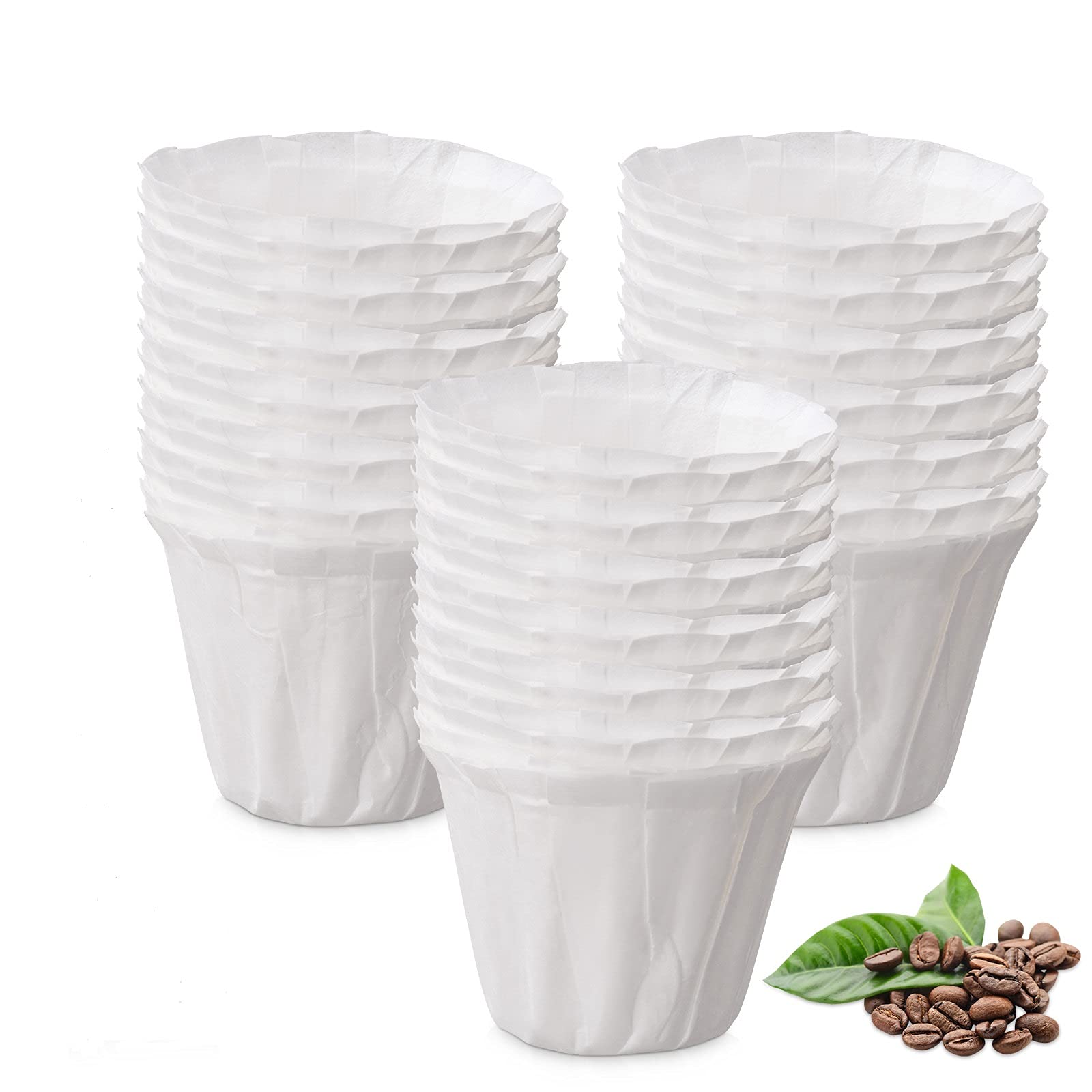 Disposable Paper Coffee Filters, K Cup Paper Filters For Reusable Cups, K-Cup Coffee Pods, Fits All Brands Reusable K Cups (150)