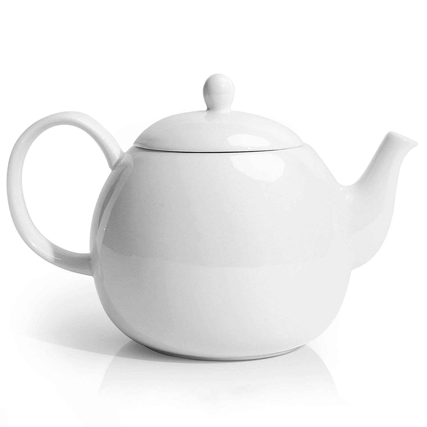 Sweese Porcelain Teapot, 40 Ounce Tea Pot - Large Enough For 5 Cups, White