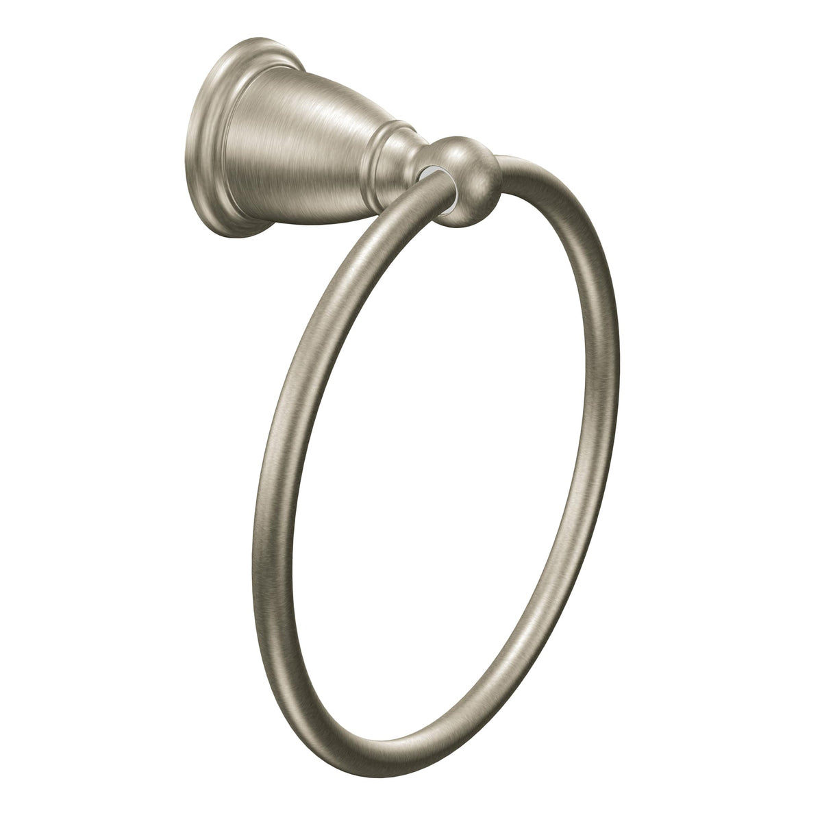 Moen Brantford Brushed Nickel Traditional Bathroom Hand Towel Ring, Wall Mounted Towel Hanger, Yb2286Bn