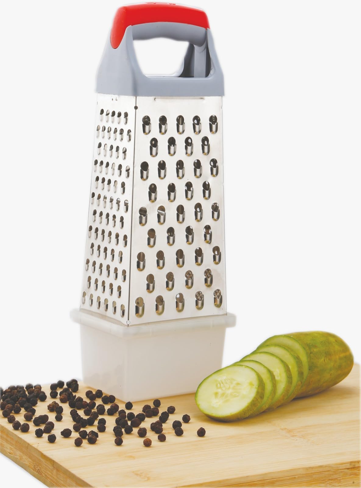 Ajanta Stainless Steel Slicer And Grater For Kitchen With Storage Container/Box, Silver
