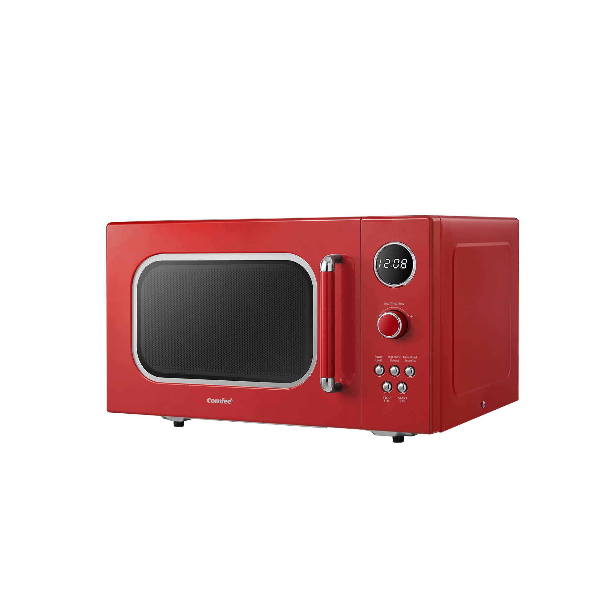 COMFEE CM-M093ARD Retro Microwave with 9 Preset Programs, Fast Multi-stage Cooking, Turntable Reset Function Kitchen Timer, Mut