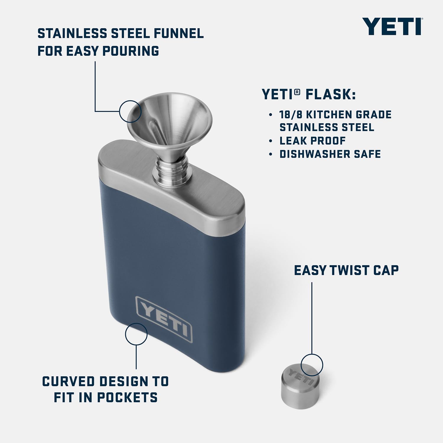 Yeti 7 Oz Flask And Funnel, Tan Camo