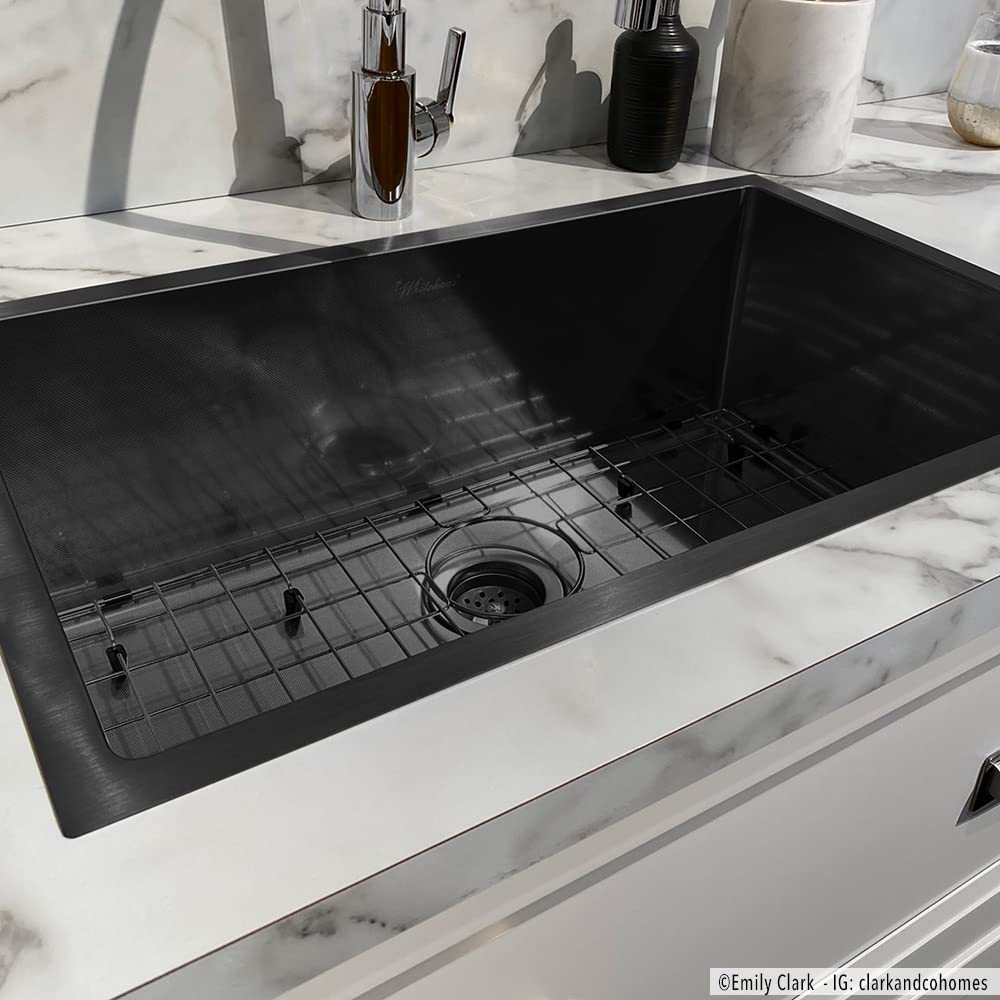 Whitehaus Whnpl2918-Mblk Noah Plus Collection Kitchen Sink Matte Black