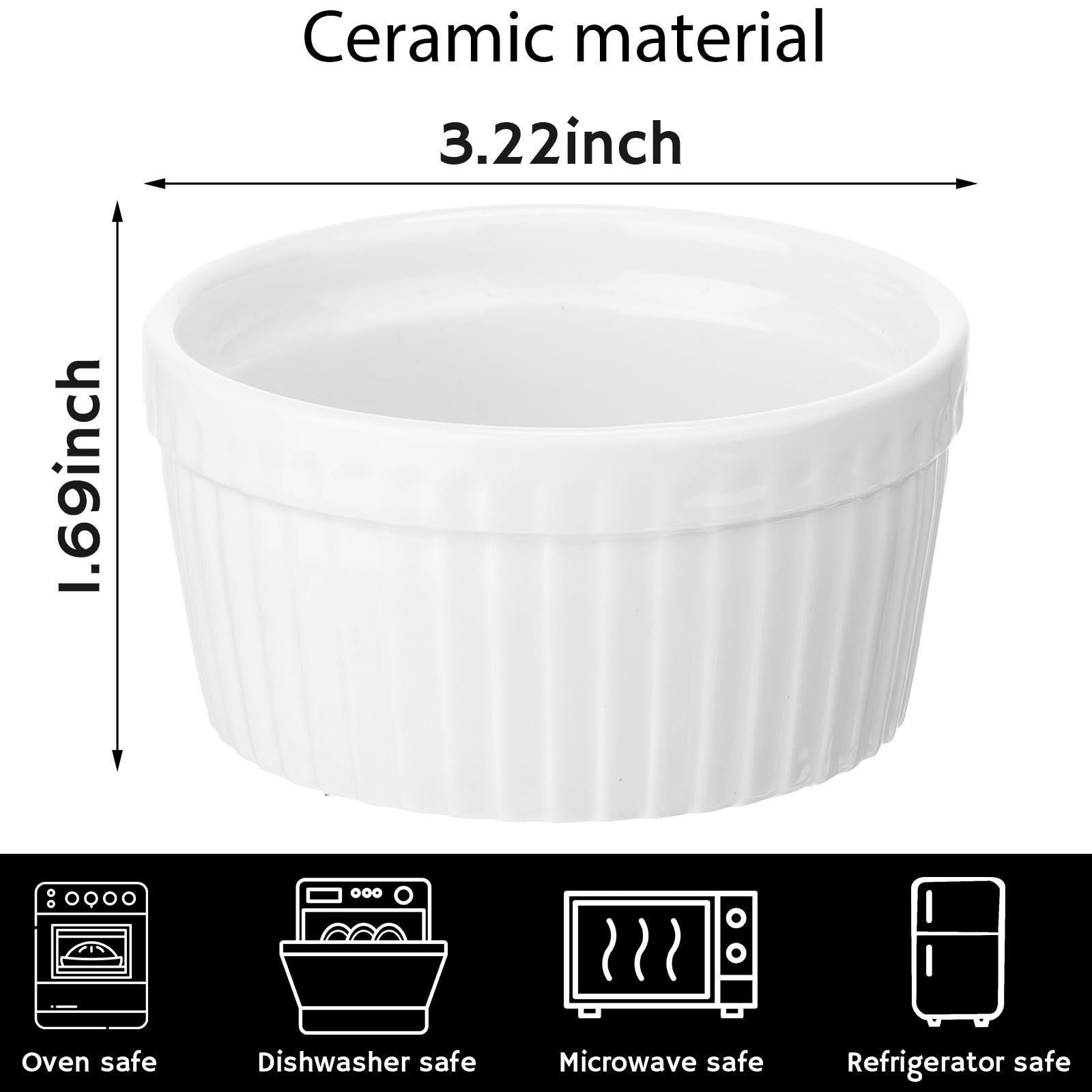60 Pcs Ceramic Butter Warmers Set, Include 12 Pcs Butter Warmers For Seafood Butter Melter With Stands, 48 Pcs Tea Light Candles