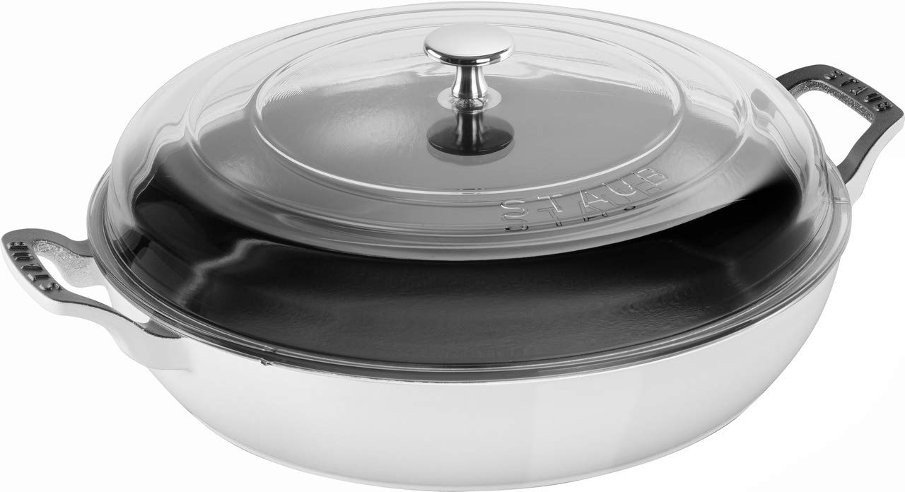 Staub Cast Iron Braiser, 3.5Qt, White