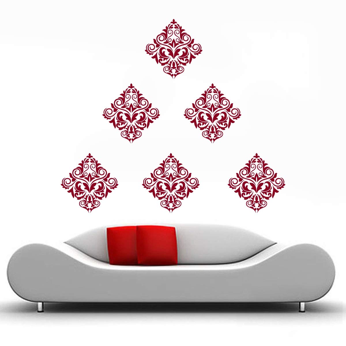 Decor Villa Corner Motif Wall Sticker and Decal (PVC Vinyl,Sheet Size -58 cm x 76 cm) 6 Pic.