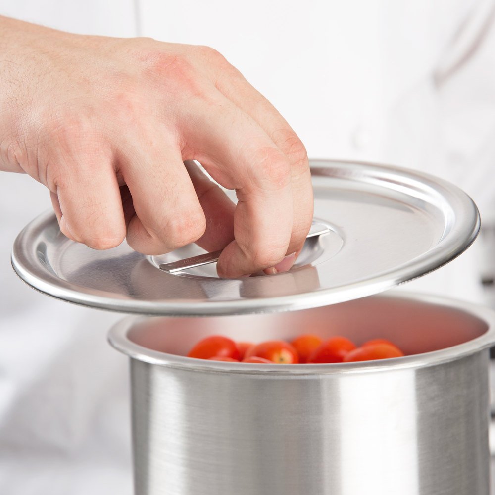Royal Industries Bain Marie Lid, Stainless Steel, 4.25 Qt Cover, 6 1/2'' Diam, Commercial Grade